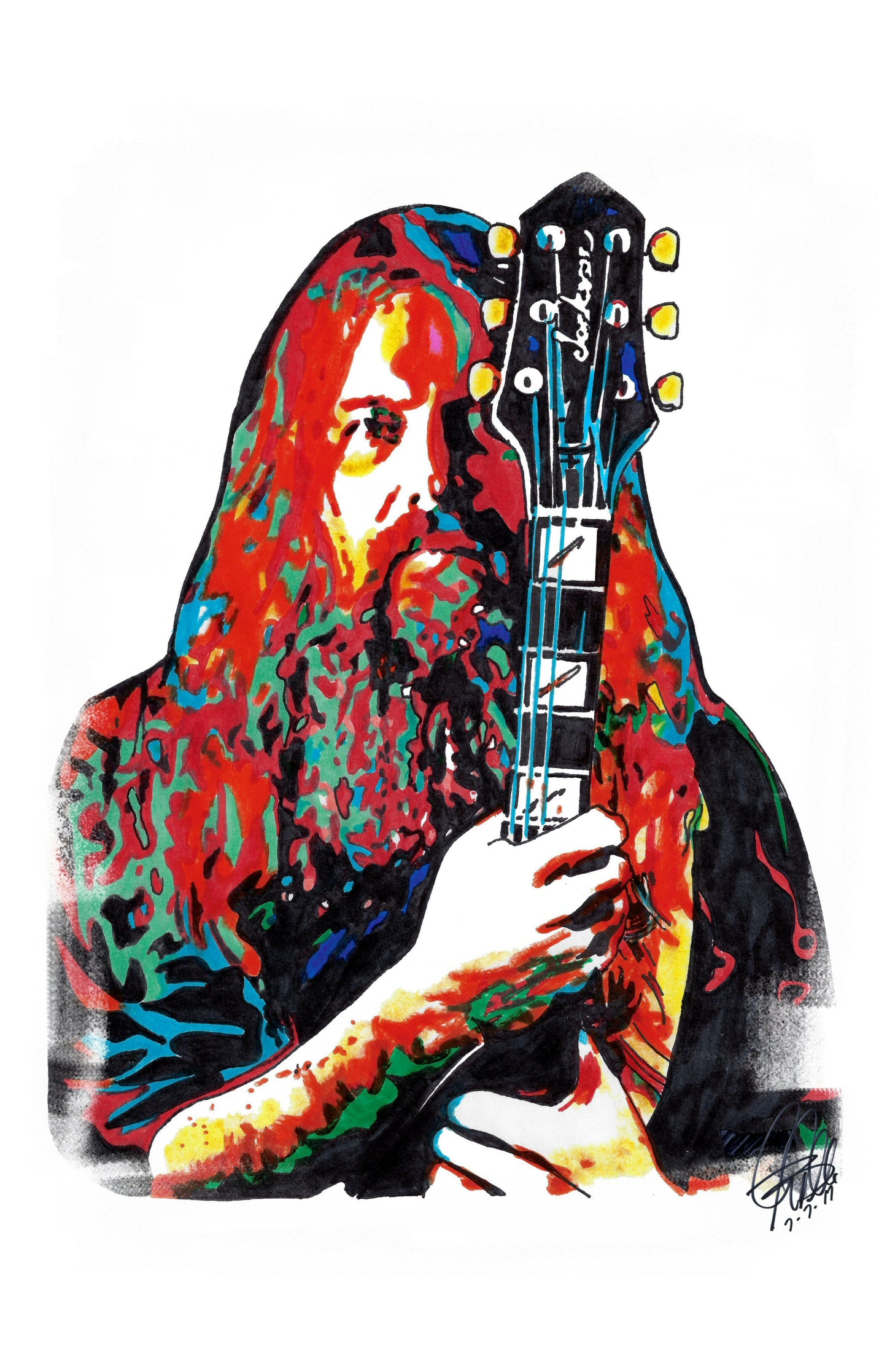 Mark Morton Lamb of God Guitar Heavy Metal Thrash Poster Print Wall Art 11x17