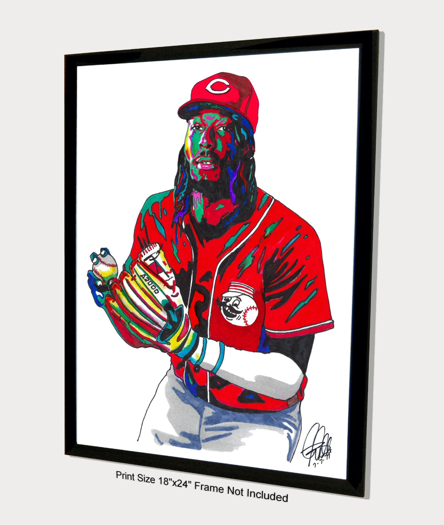 Elly De La Cruz Cincinnati Reds Baseball Poster Print Wall Art 18x24