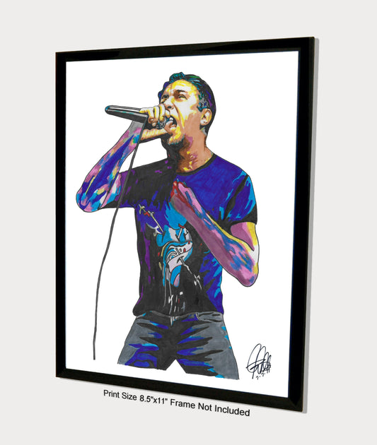 Lou Koller Sick of It All Music Punk Rock Poster Print Wall Art 8.5x11