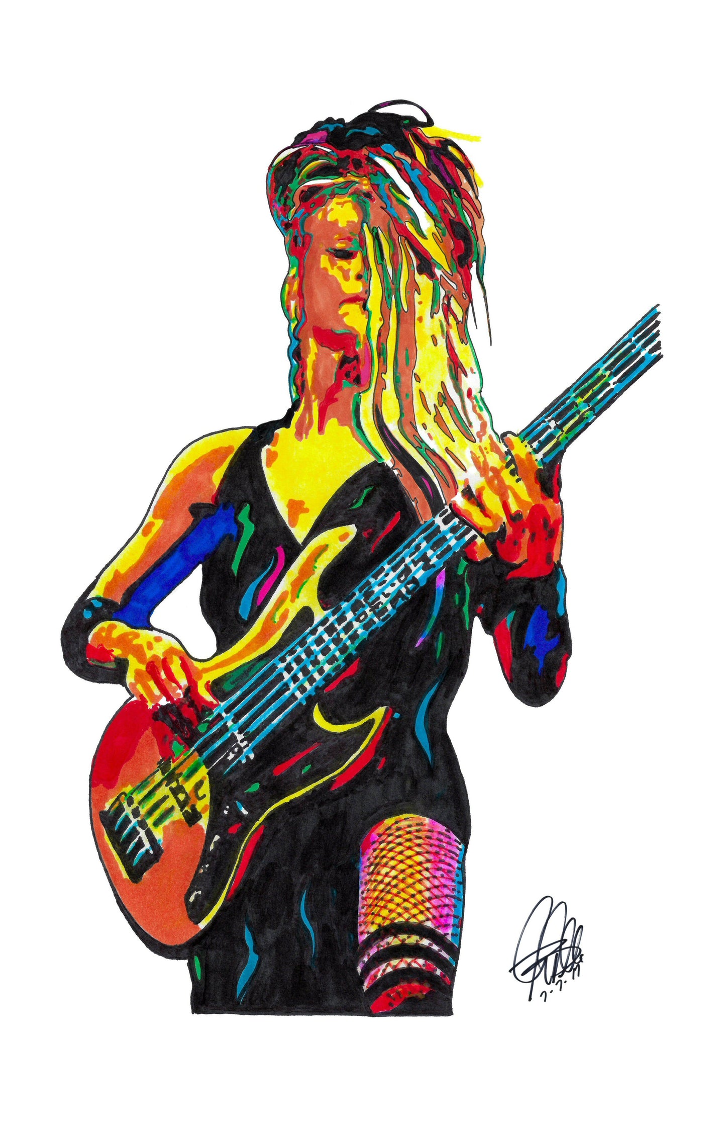 Tanya OCallaghan Bass Hard Rock Heavy Metal Music Print Poster Wall Art 11x17