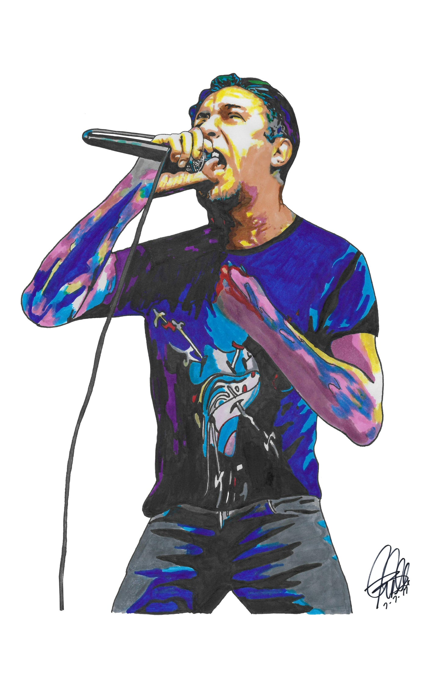 Lou Koller Sick of It All Music Punk Rock Poster Print Wall Art 11x17