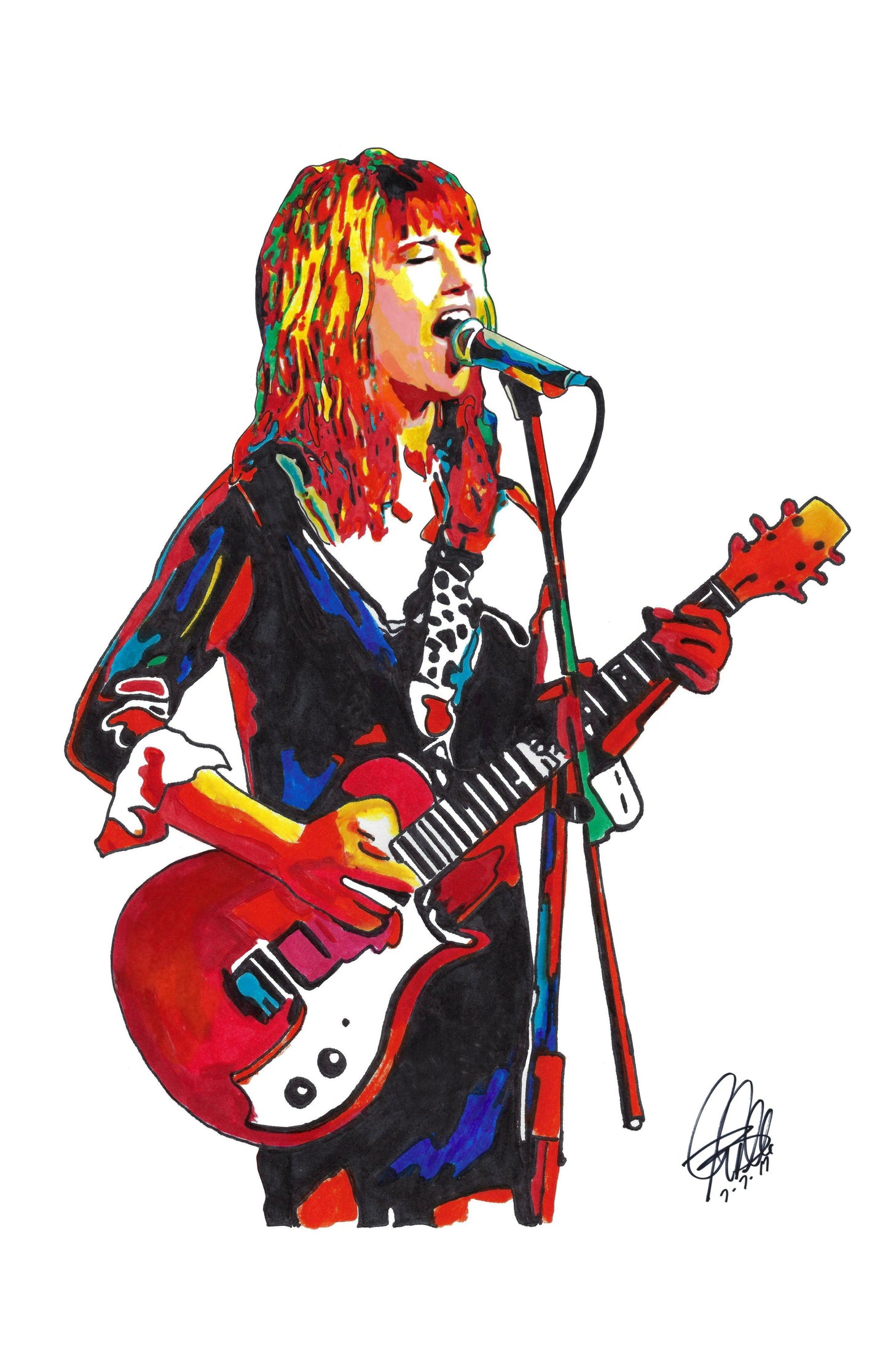 Kim Shattuck The Muffs Guitar Punk Rock Music Poster Print Wall Art 11x17
