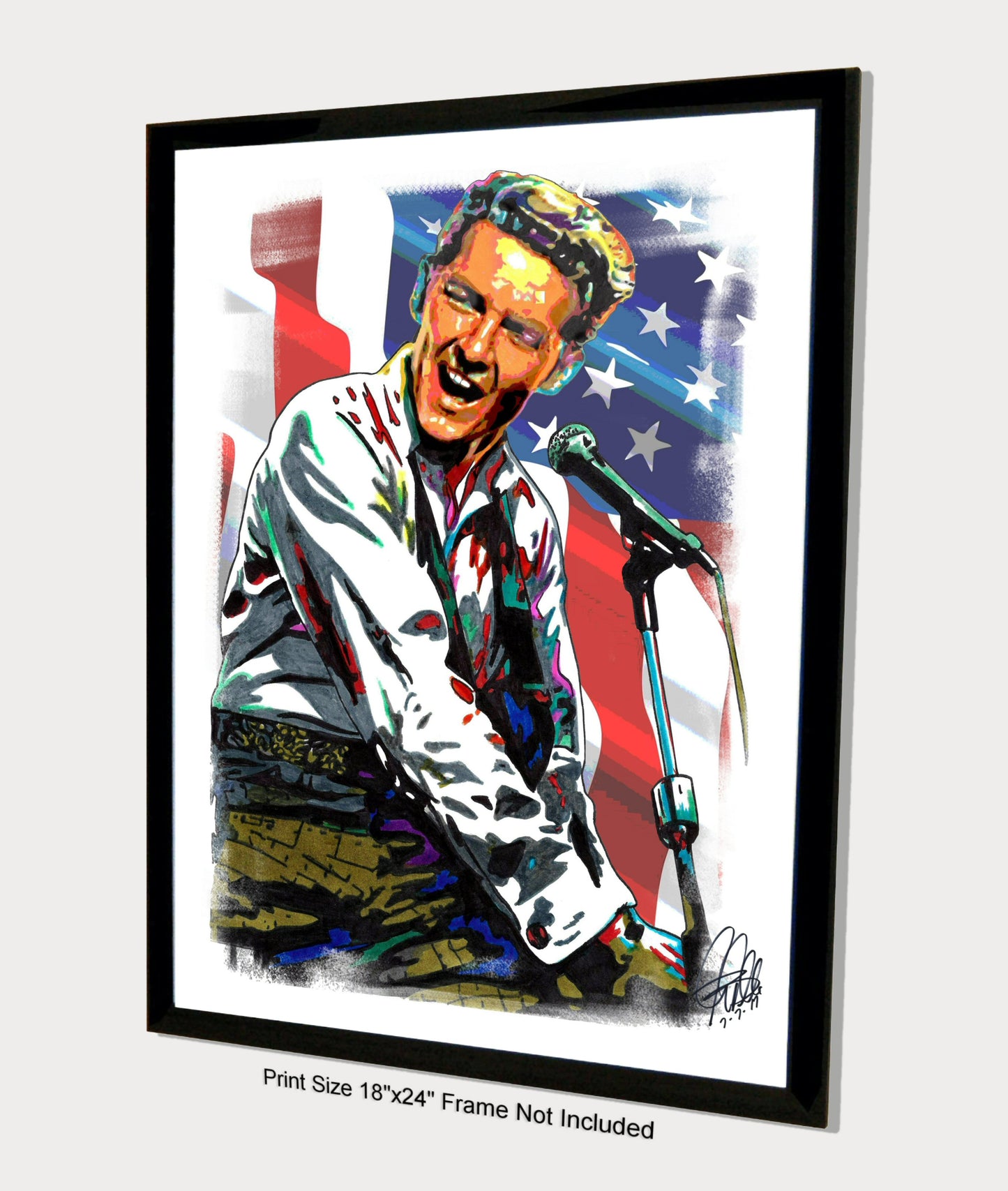 Jerry Lee Lewis Singer Rock and Roll Blues Music Poster Print Wall Art 18x24