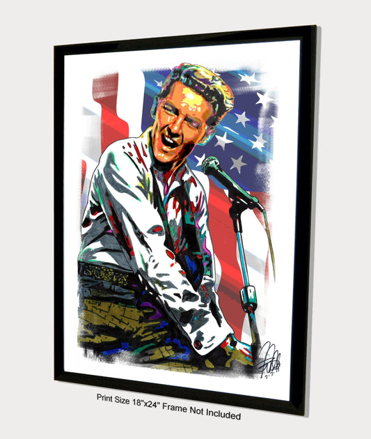 Jerry Lee Lewis Singer Rock and Roll Blues Music Poster Print Wall Art 18x24