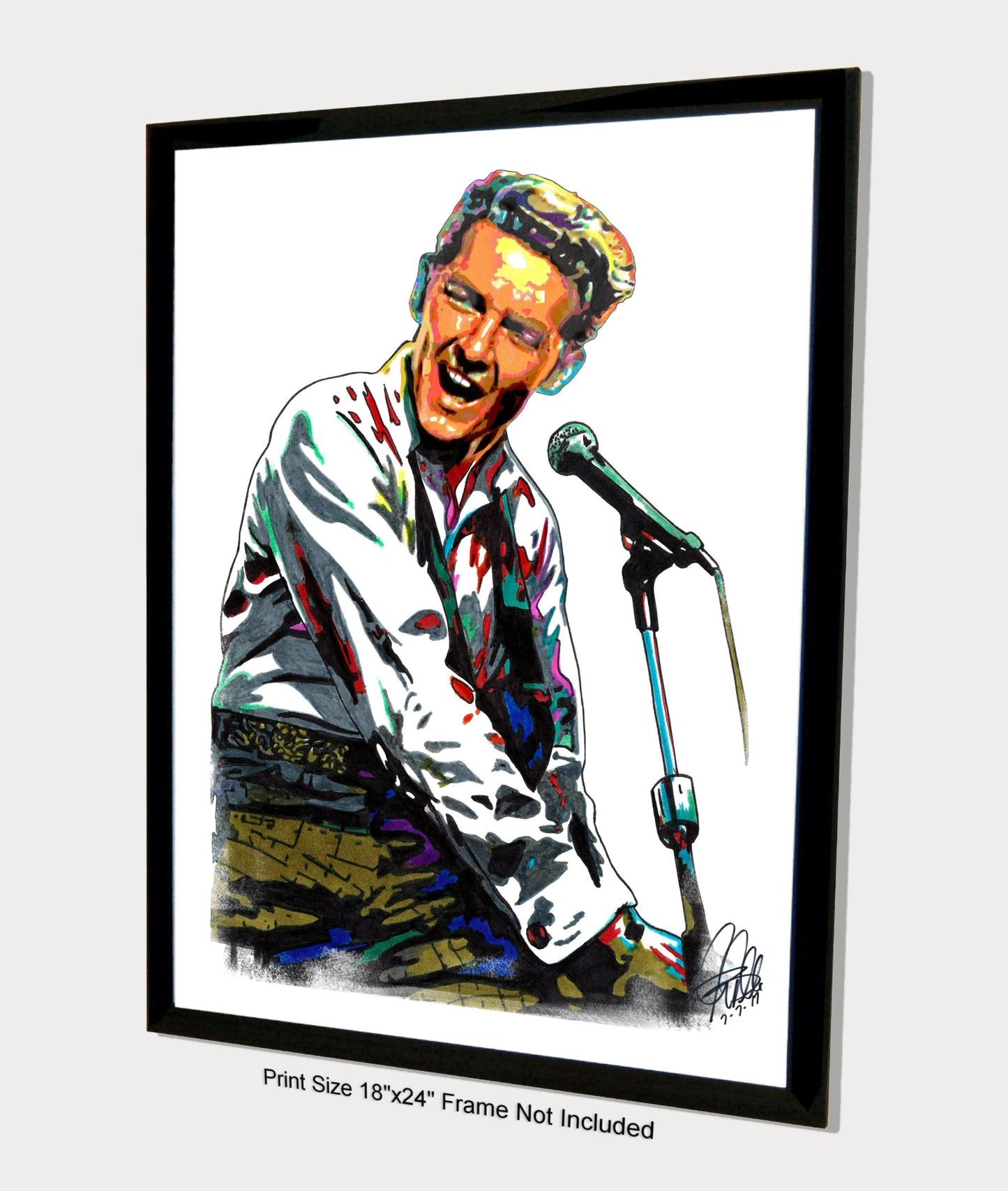Jerry Lee Lewis Singer Piano Rock and Roll Music Poster Print Wall Art 18x24