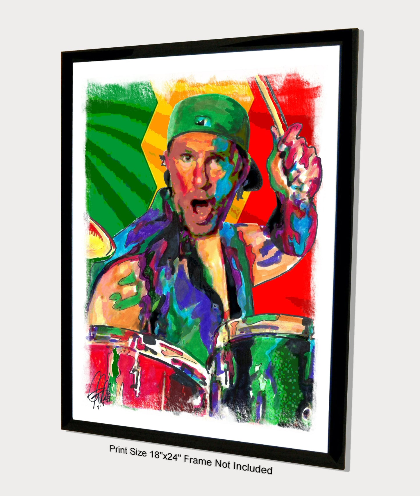 Chad Smith Red Hot Chili Peppers Drums Funk Rock Poster Print Wall Art 18x24