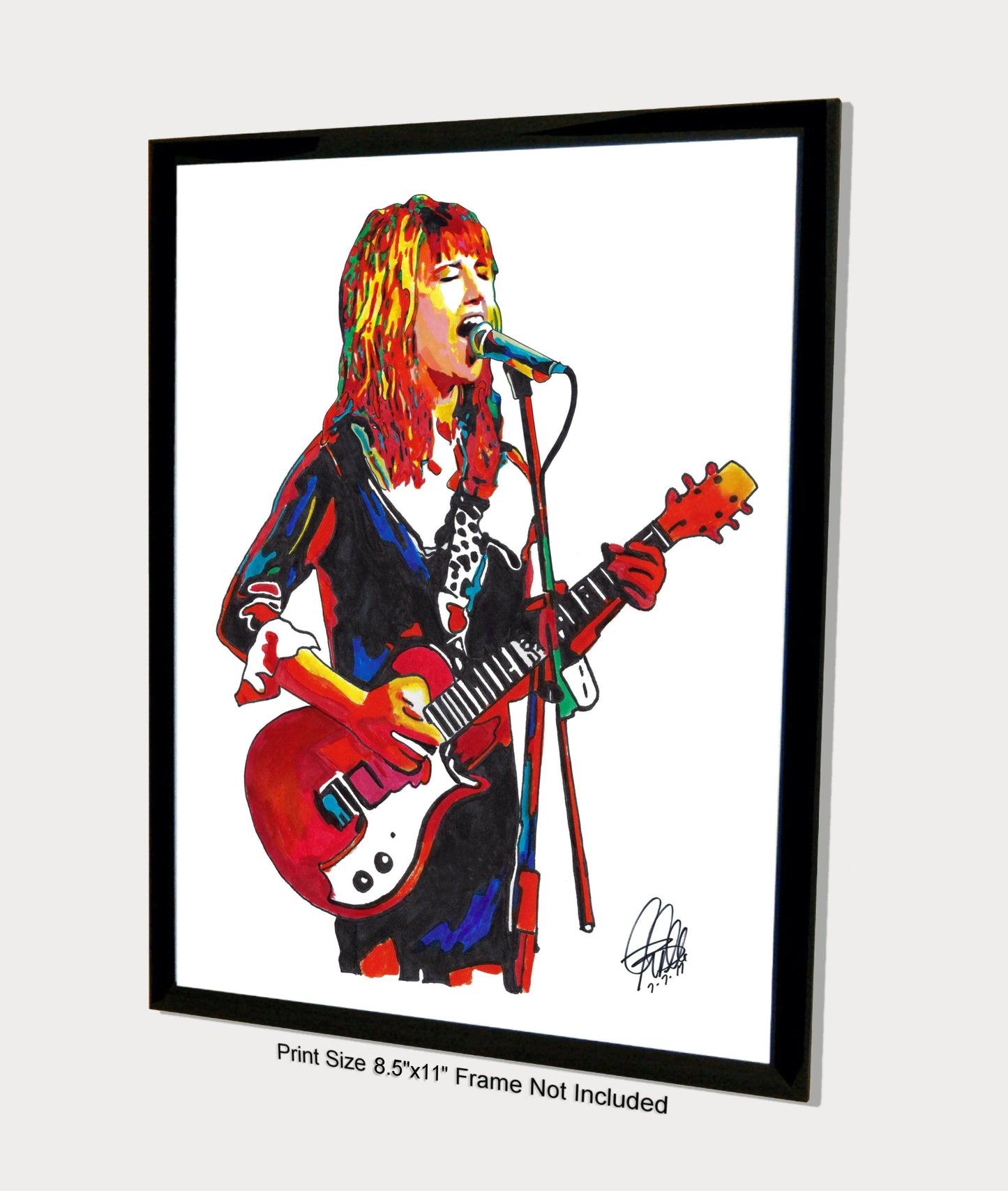 Kim Shattuck The Muffs Guitar Punk Rock Music Poster Print Wall Art 8.5x11