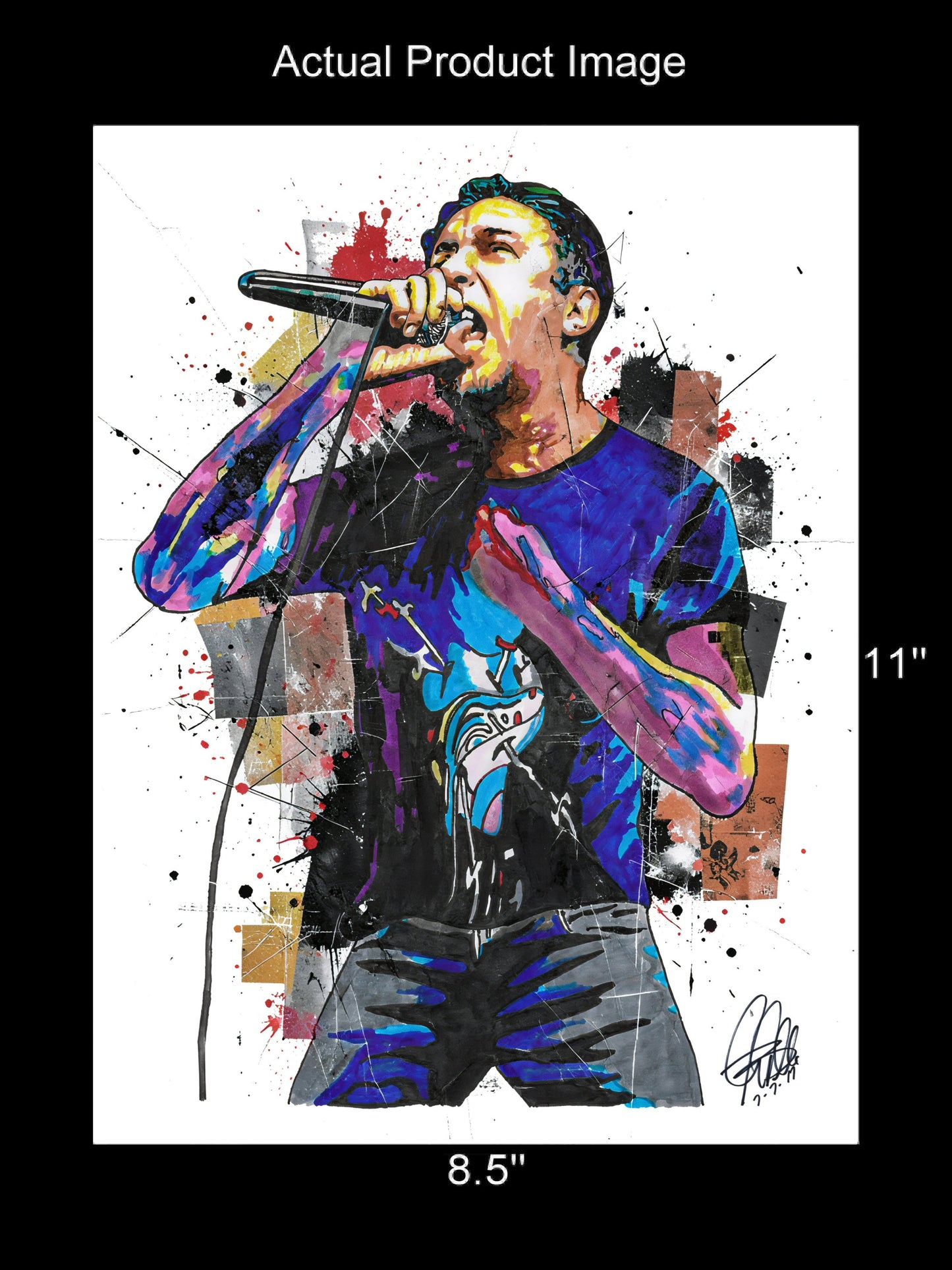 Lou Koller Sick of It All Music Punk Rock Singer Poster Print Wall Art 8.5x11