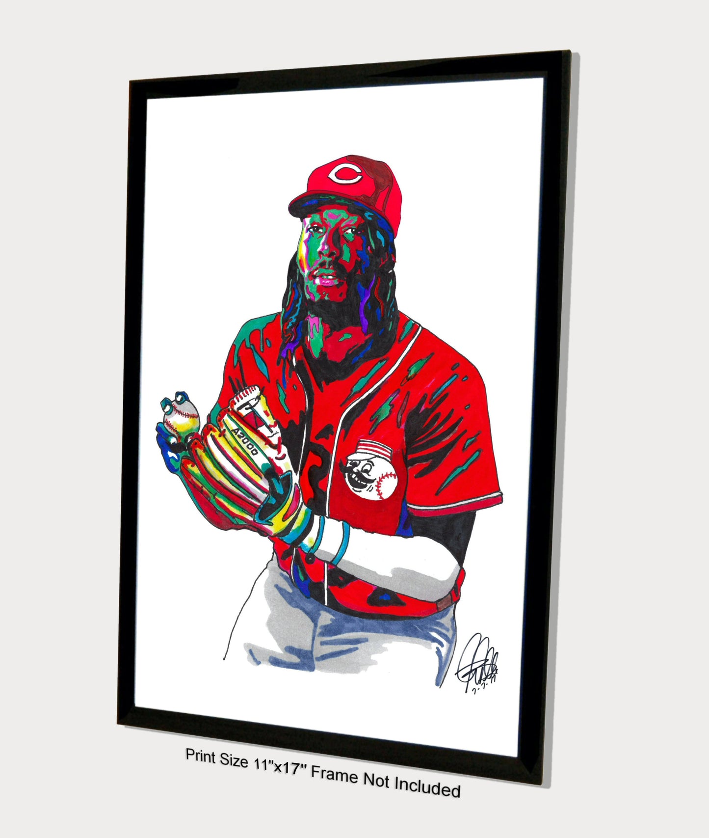 Elly De La Cruz Cincinnati Reds Baseball Poster Print Wall Art 11x17