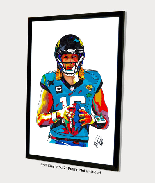 Trevor Lawrence Jacksonville Jaguars Football Sport Print Poster Wall Art 11x17
