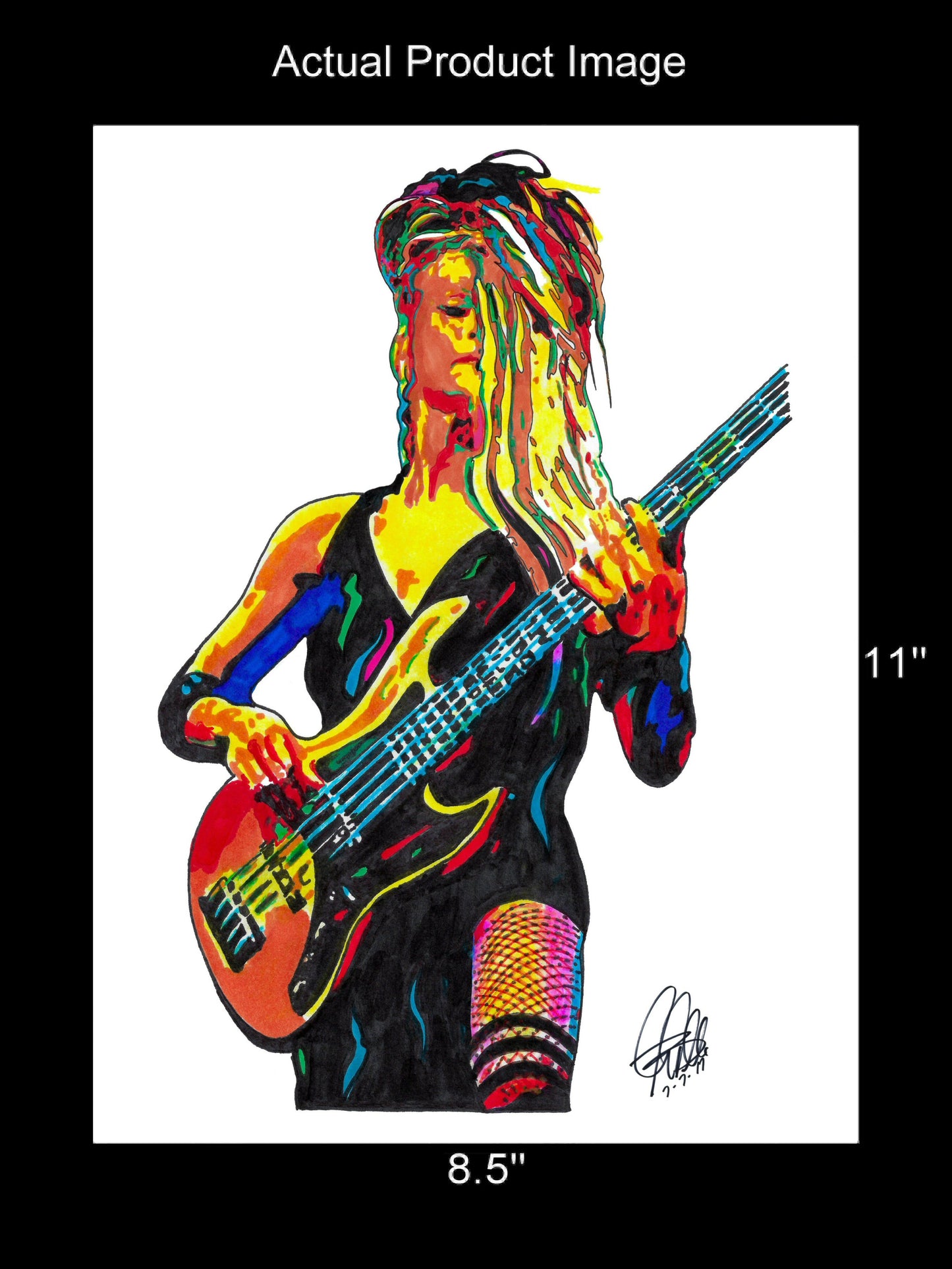 Tanya OCallaghan Bass Hard Rock Heavy Metal Music Print Poster Wall Art 8.5x11