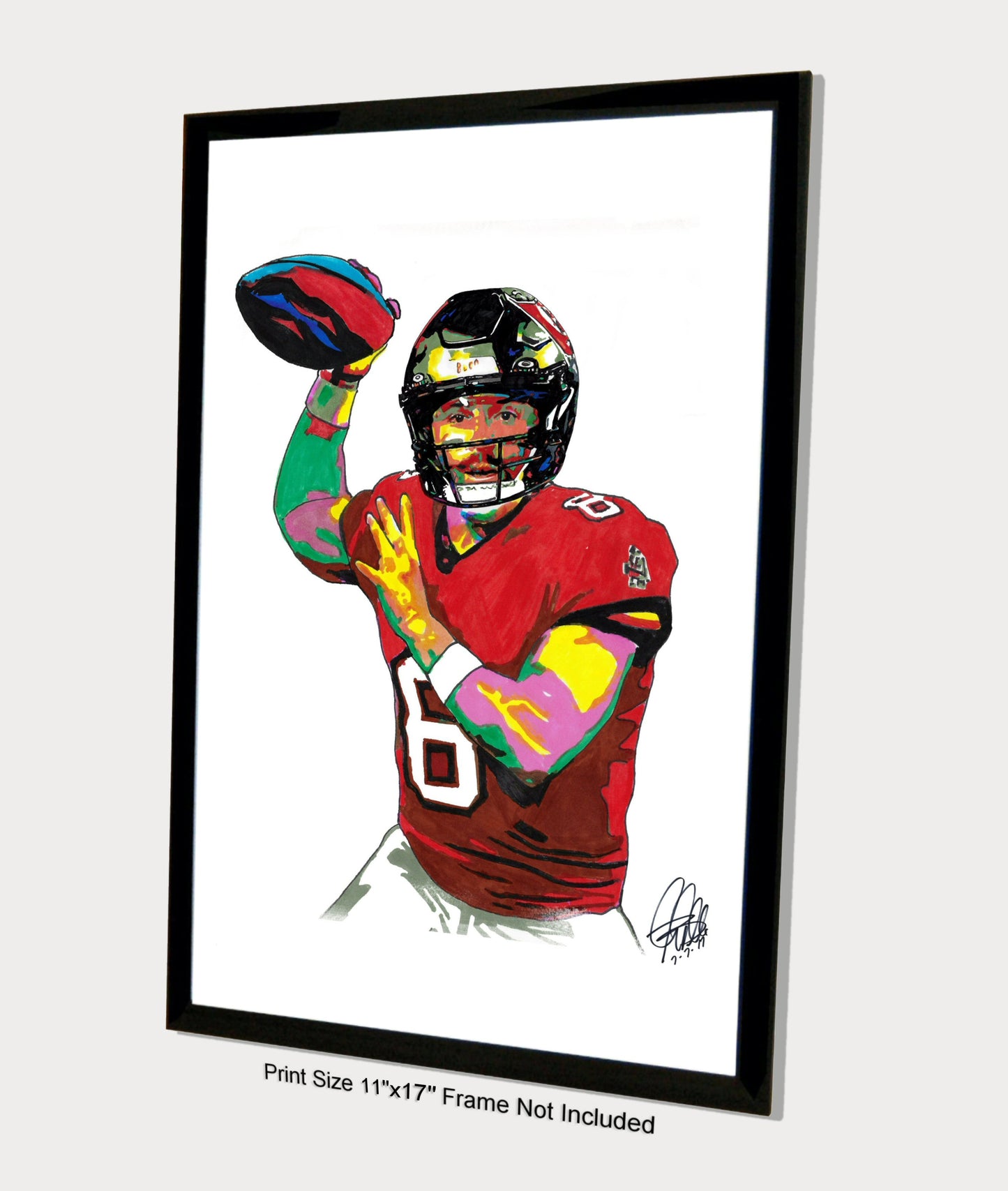 Baker Mayfield Tampa Bay Buccaneers Football Poster Print Wall Art 11x17