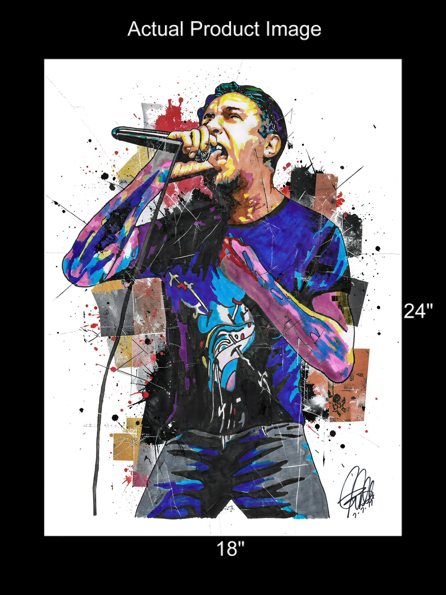 Lou Koller Sick of It All Music Punk Rock Singer Poster Print Wall Art 18x24