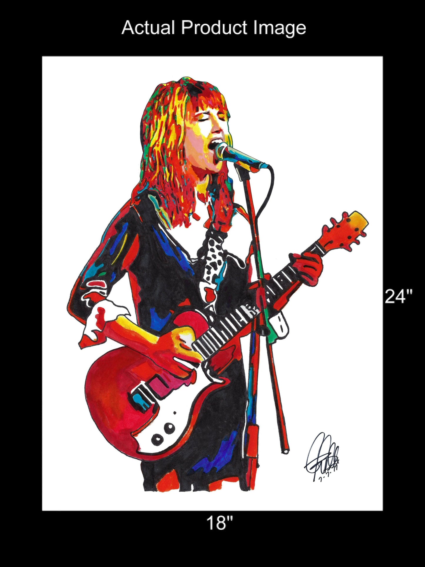 Kim Shattuck The Muffs Guitar Punk Rock Music Poster Print Wall Art 18x24