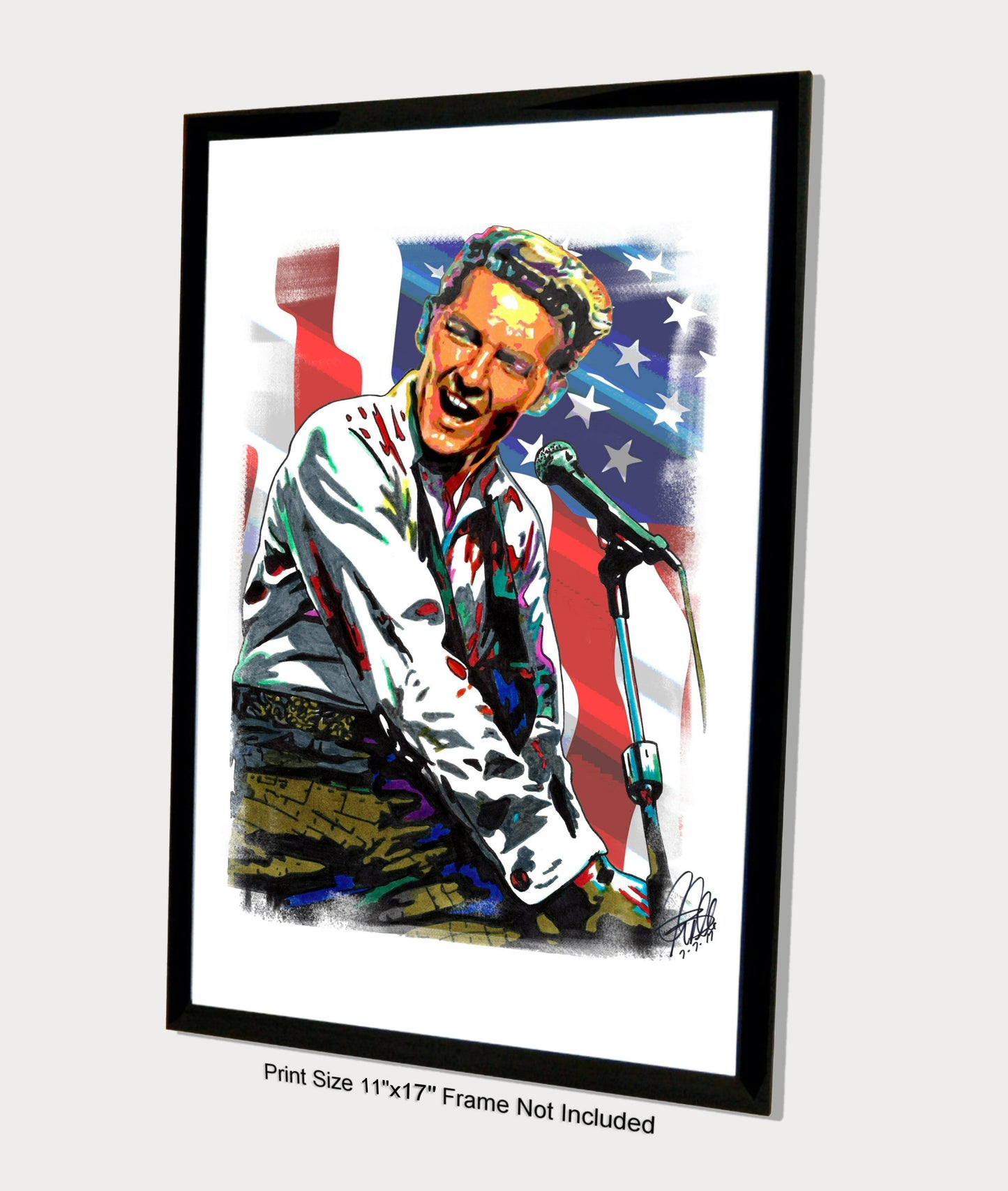 Jerry Lee Lewis Singer Rock and Roll Blues Music Poster Print Wall Art 11x17