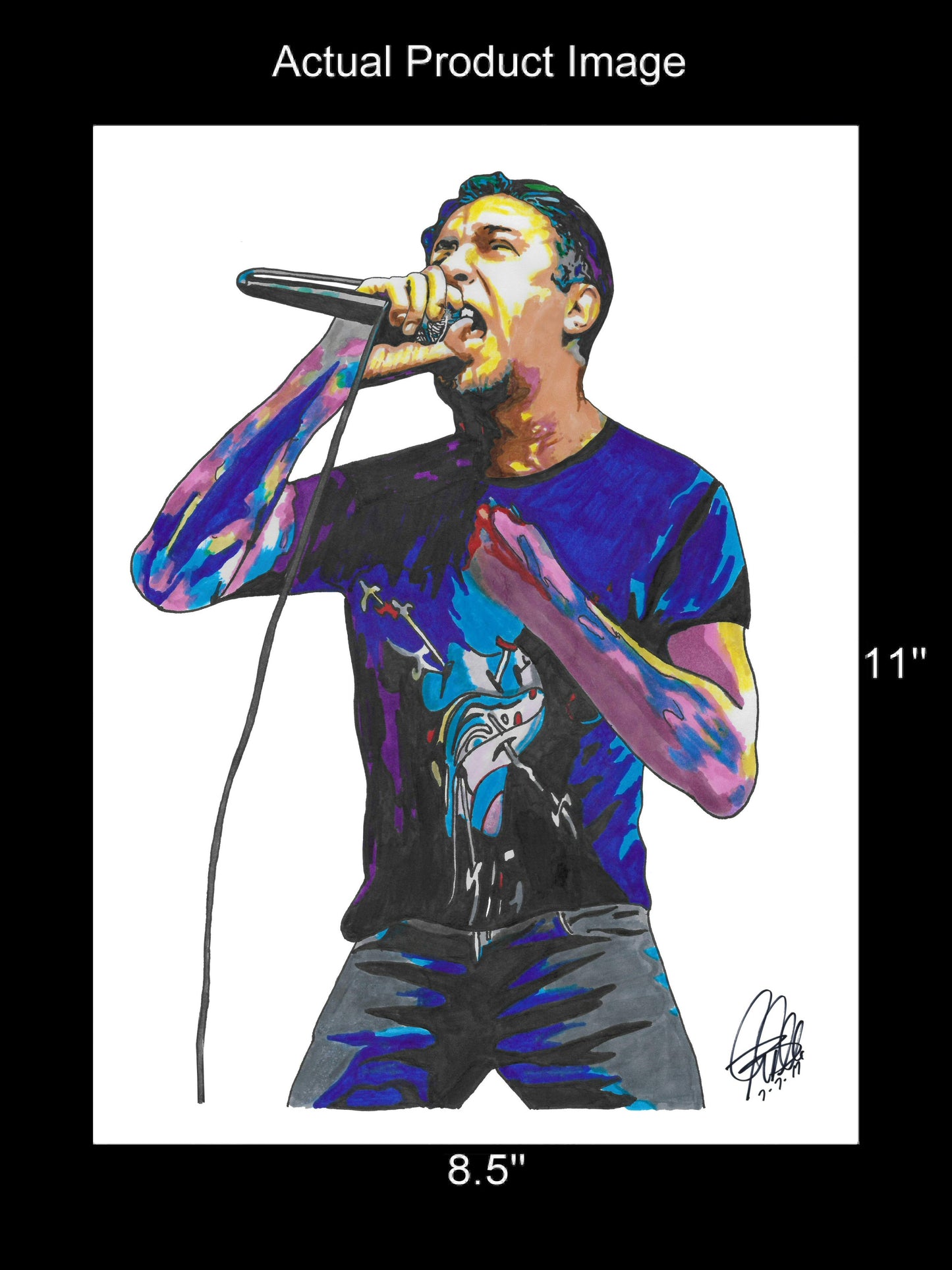 Lou Koller Sick of It All Music Punk Rock Poster Print Wall Art 8.5x11