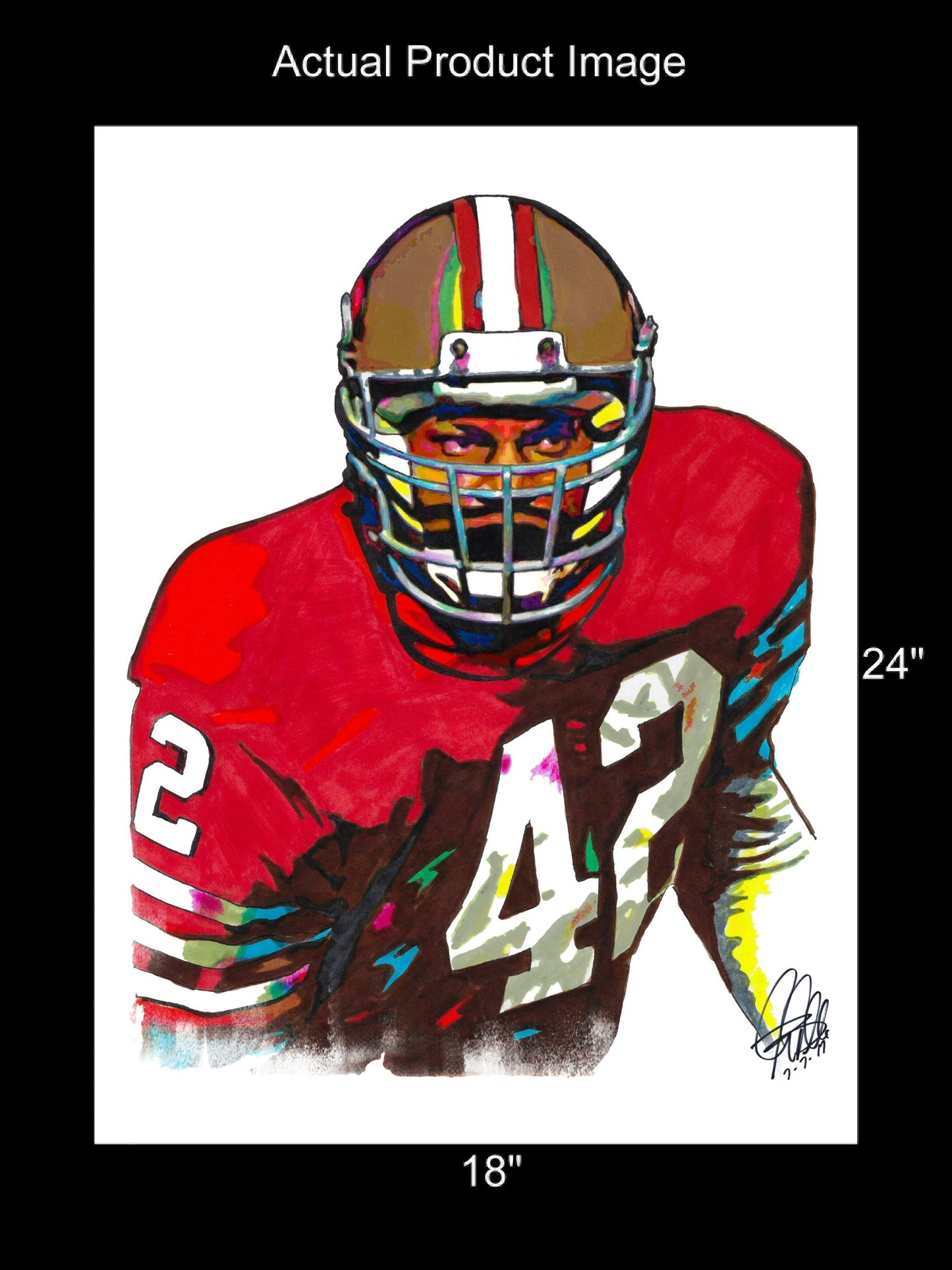 Ronnie Lott San Francisco 49ers Football Safety Poster Print Wall Art 18x24