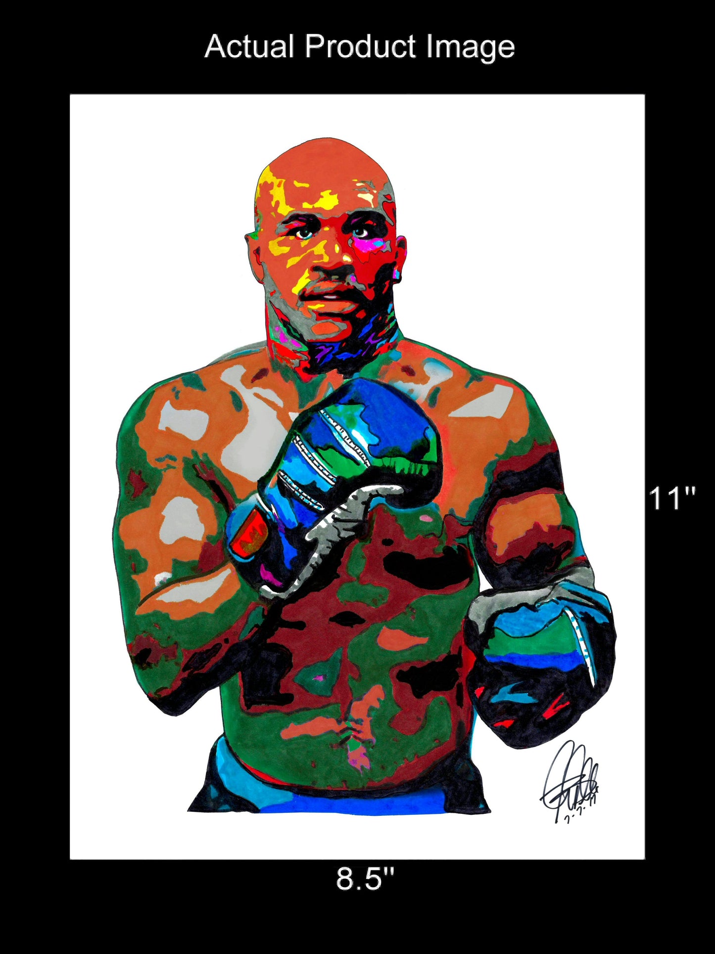 Evander Holyfield Boxer Boxing Sports Poster Print Wall Art 8.5x11