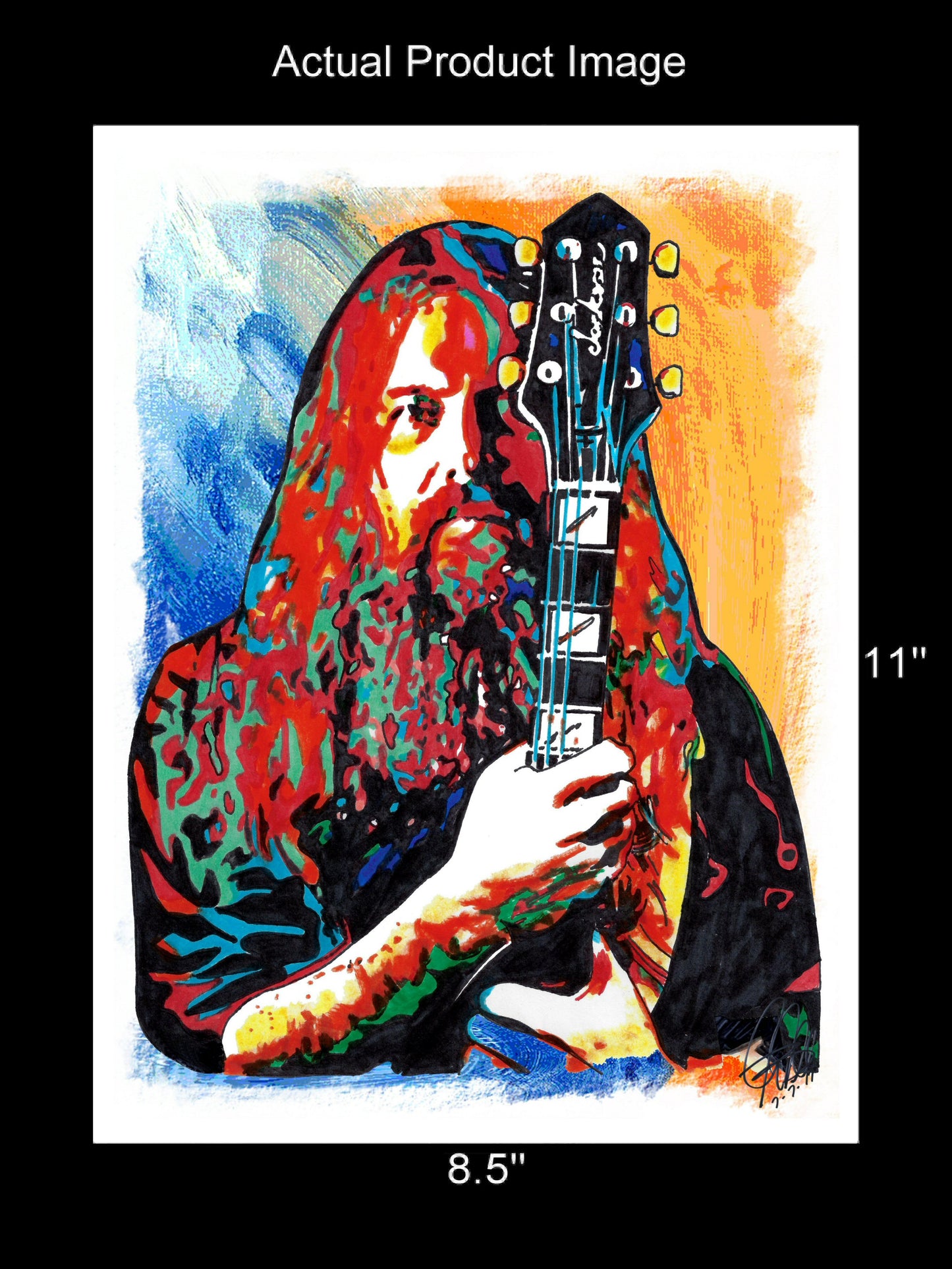 Mark Morton Lamb of God Guitar Heavy Metal Poster Print Wall Art 8.5x11