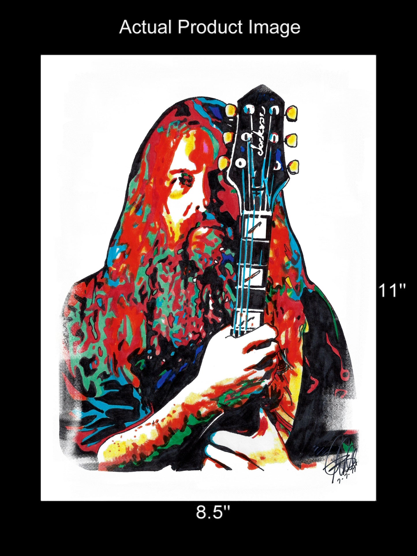 Mark Morton Lamb of God Guitar Heavy Metal Thrash Poster Print Wall Art 8.5x11