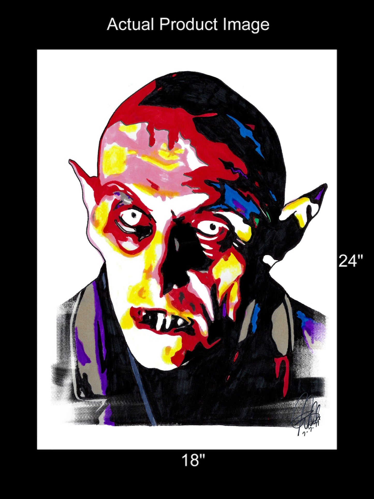 Nosferatu Vampire Horror Poster Print Wall Artt 18x24