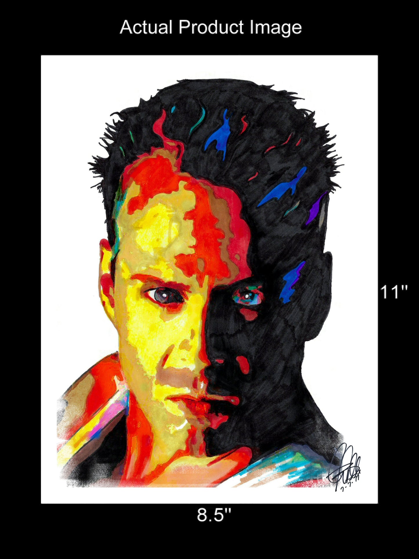 Bruce Willis Actor Poster Print Wall Art 8.5x11