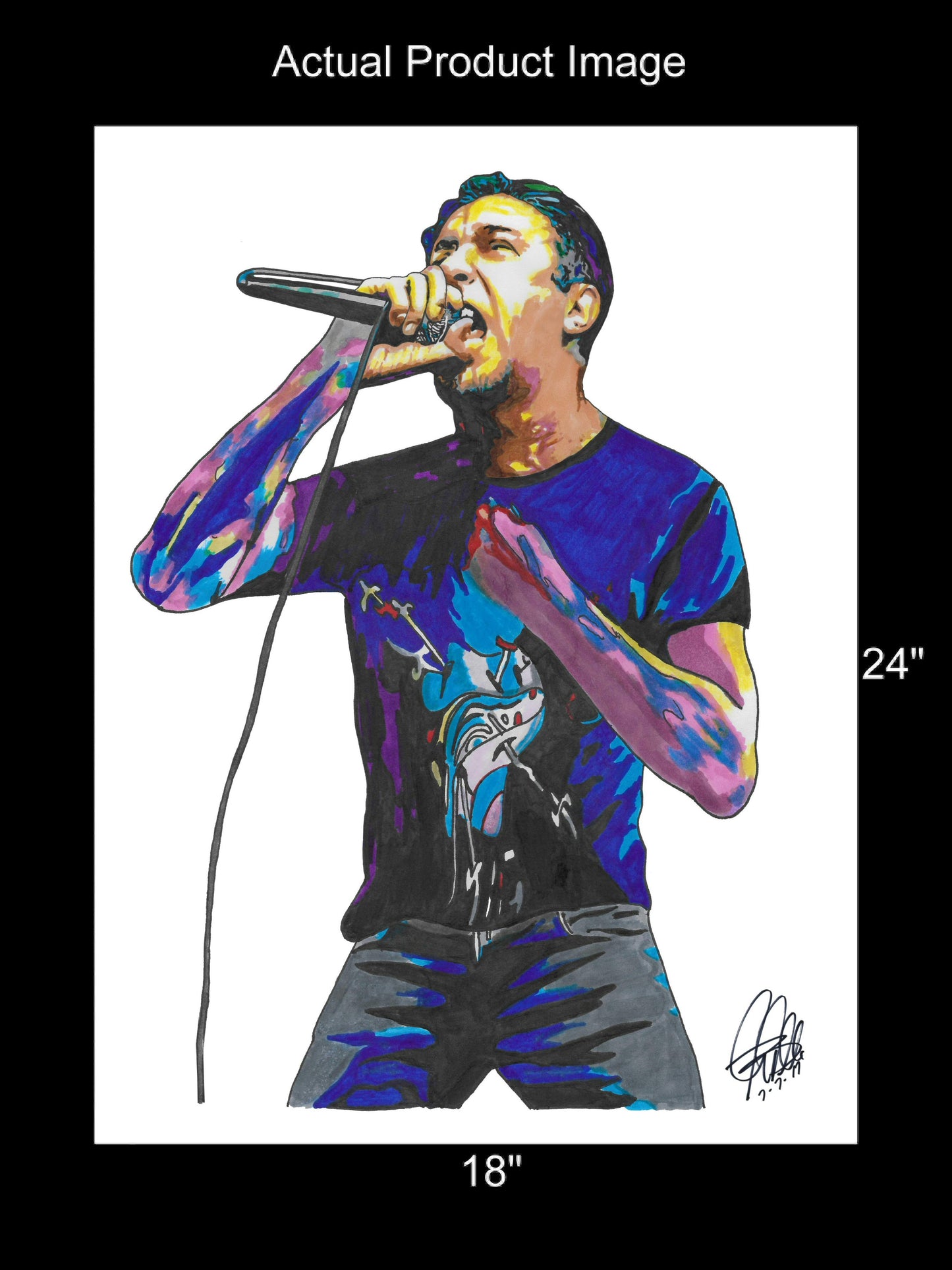 Lou Koller Sick of It All Music Punk Rock Poster Print Wall Art 18x24