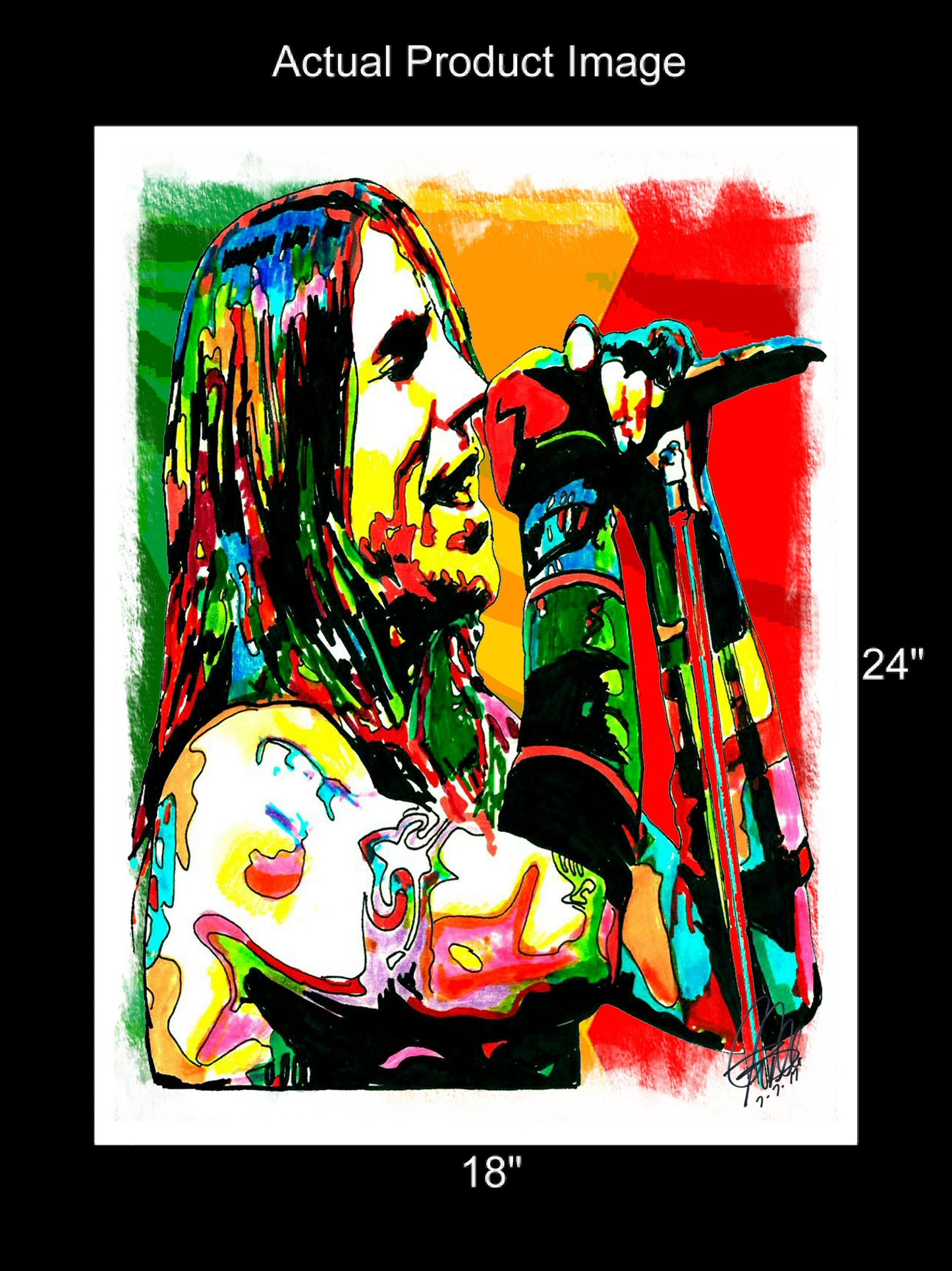 Anthony Kiedis Red Hot Chili Peppers Rap Rock Music Poster Print Wall Art 18x24