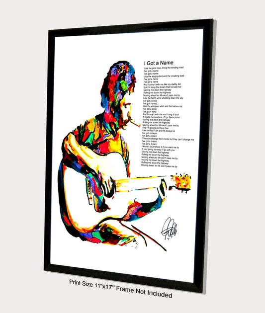 Jim Croce Guitar Folk Rock I Got A Name Music Poster Print Wall Art 11x17