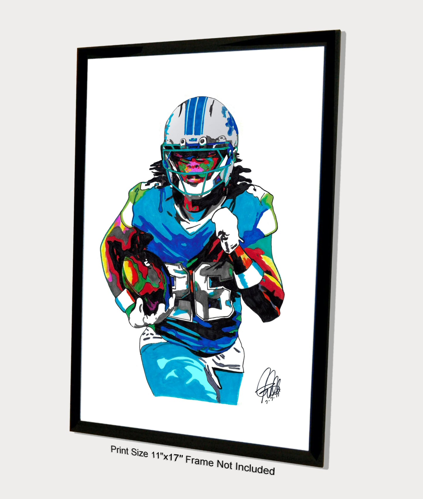 Jahmyr Gibbs Detroit Lions Football Sports Poster Print Wall Art 11x17