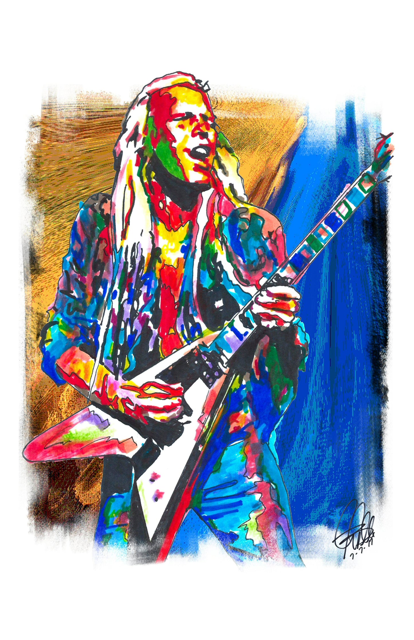 Michael Schenker UFO Guitar Hard Rock Music Poster Print Wall Art 11x17