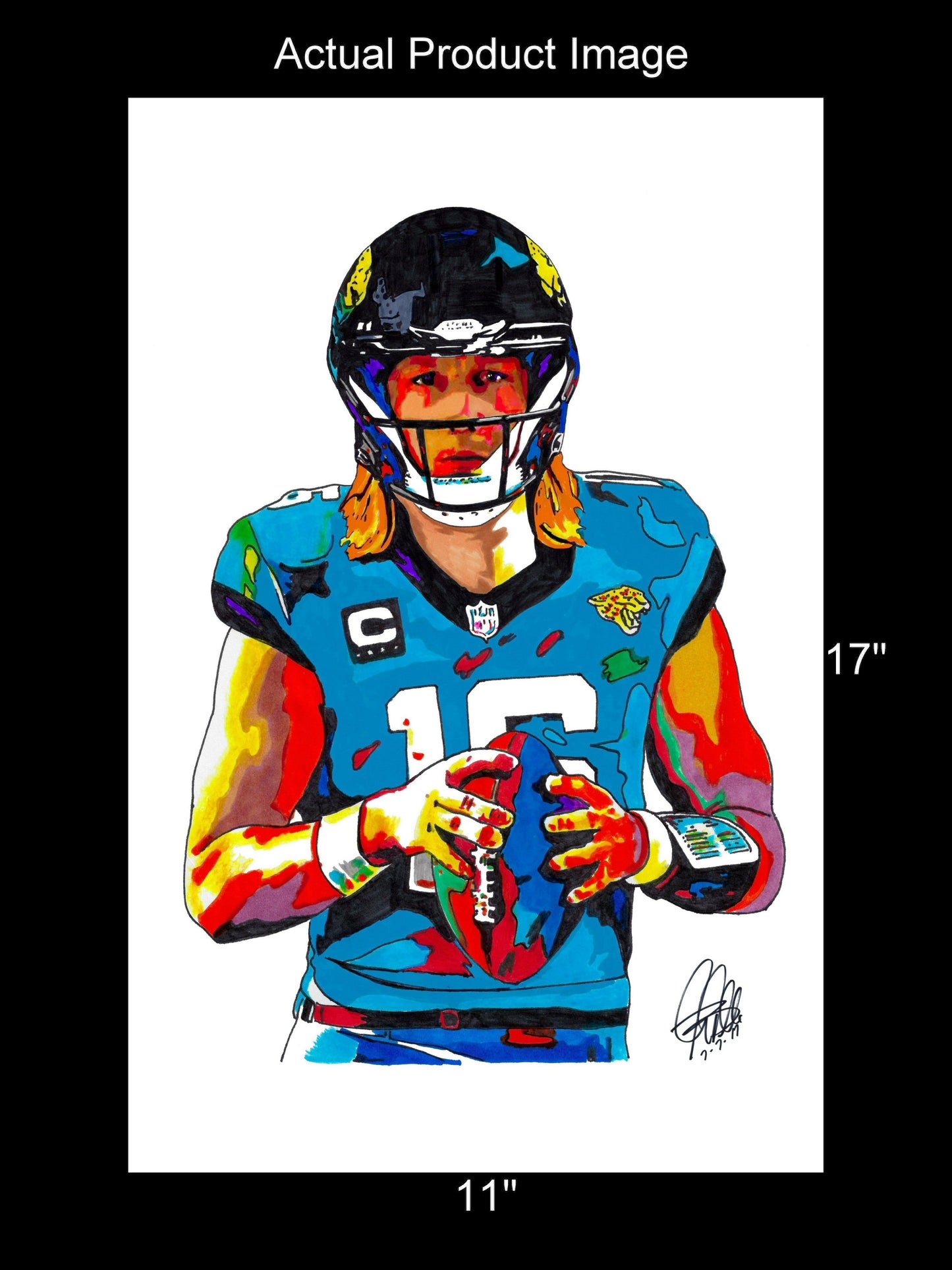 Trevor Lawrence Jacksonville Jaguars Football Sport Print Poster Wall Art 11x17