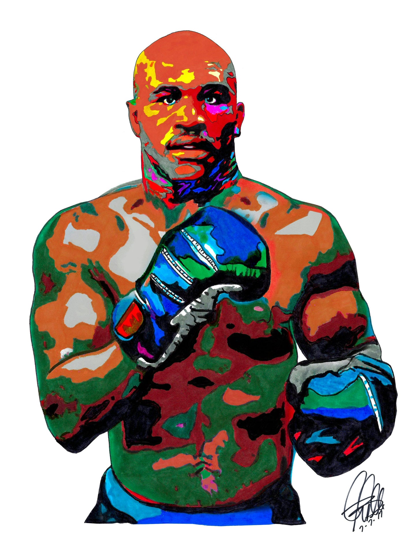 Evander Holyfield Boxer Boxing Sports Poster Print Wall Art 8.5x11