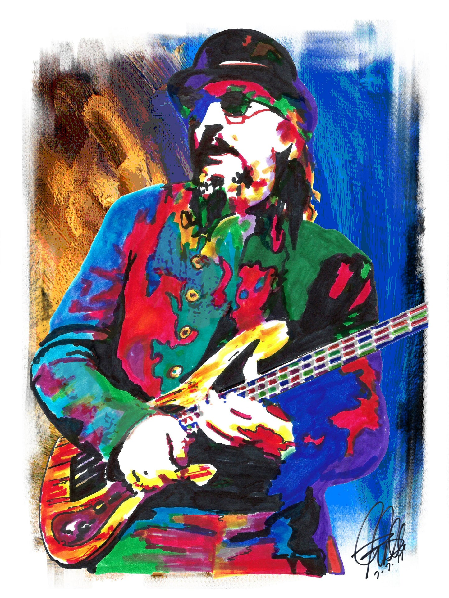 Les Claypool Primus Singer Bass Funk Rock Music Poster Print Wall Art 8.5x11