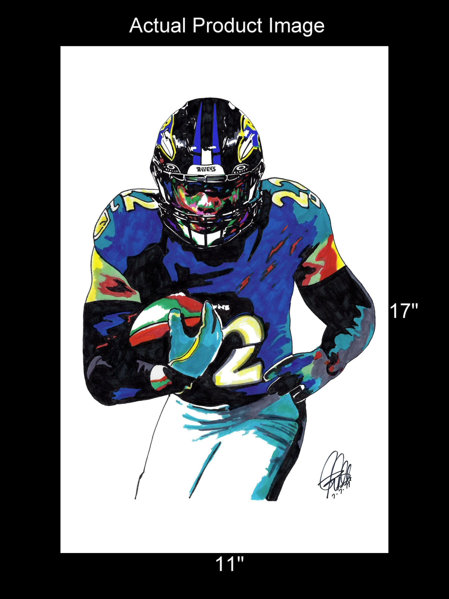 Derrick Henry Baltimore Ravens Football Sports Print Poster Wall Art 11x17