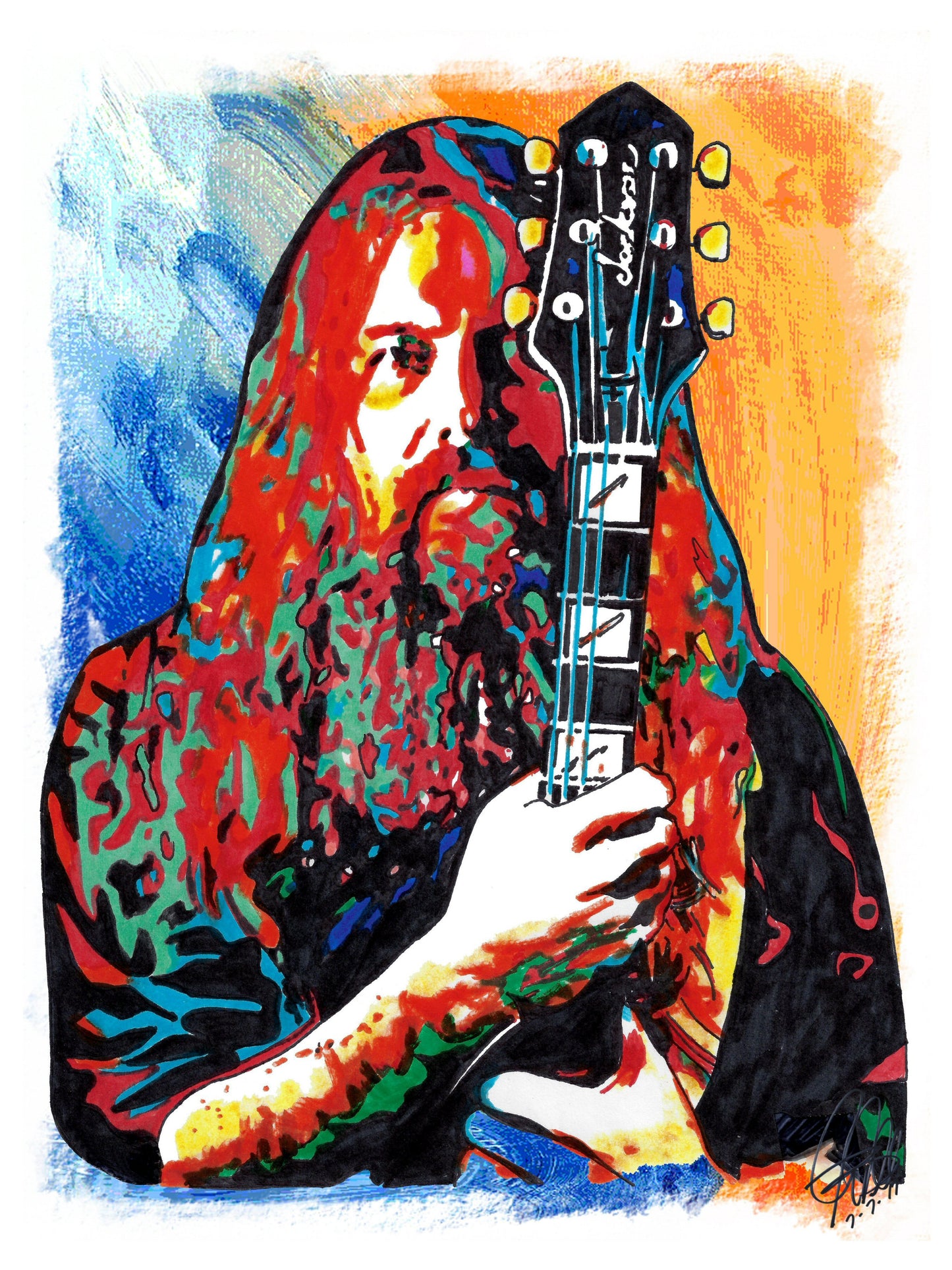 Mark Morton Lamb of God Guitar Heavy Metal Poster Print Wall Art 8.5x11