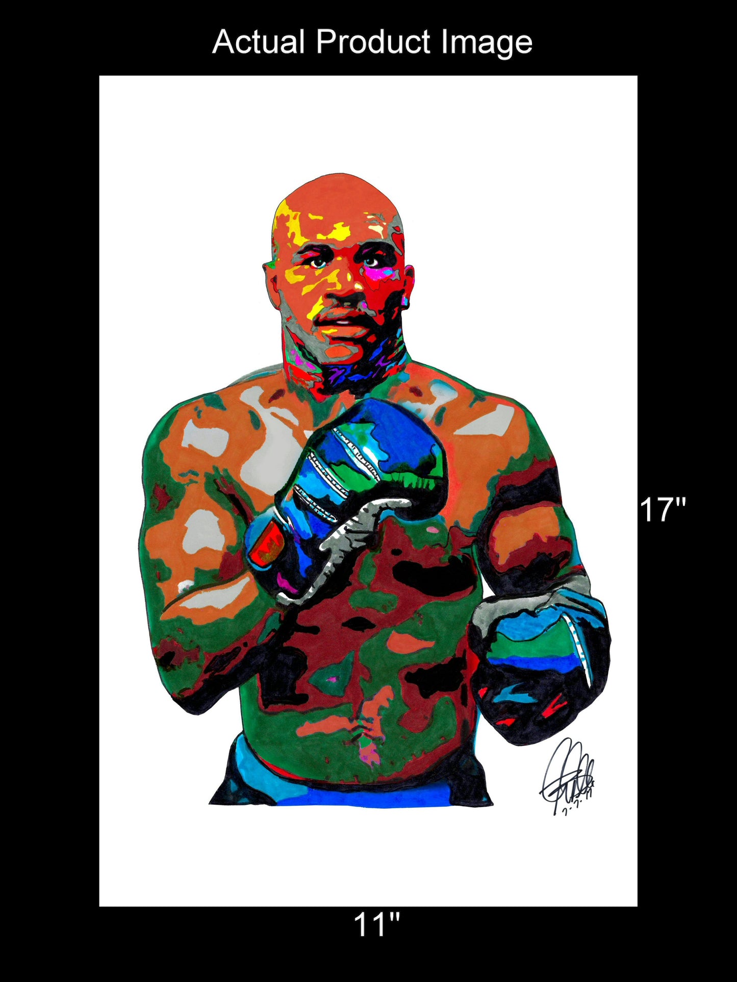 Evander Holyfield Boxer Boxing Sports Poster Print Wall Art 11x17