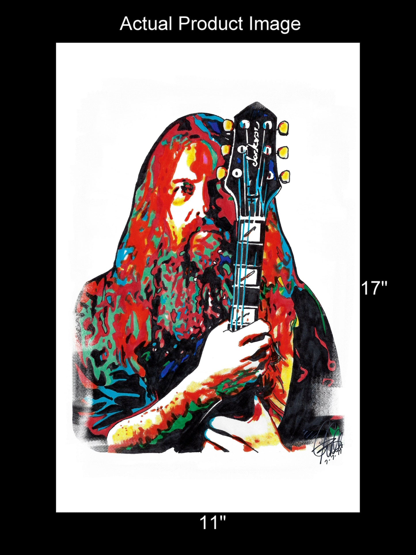 Mark Morton Lamb of God Guitar Heavy Metal Thrash Poster Print Wall Art 11x17