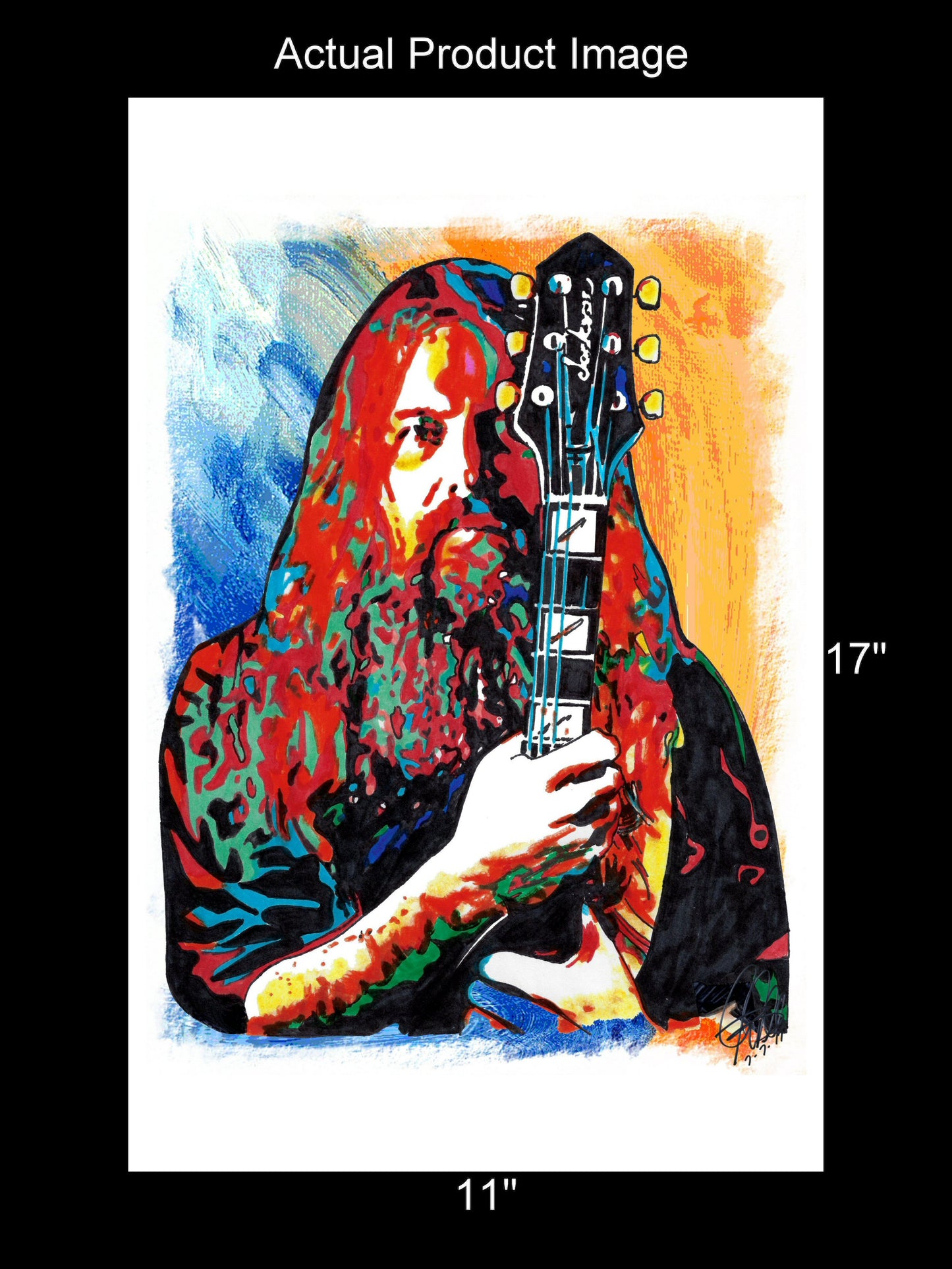 Mark Morton Lamb of God Guitar Heavy Metal Poster Print Wall Art 11x17