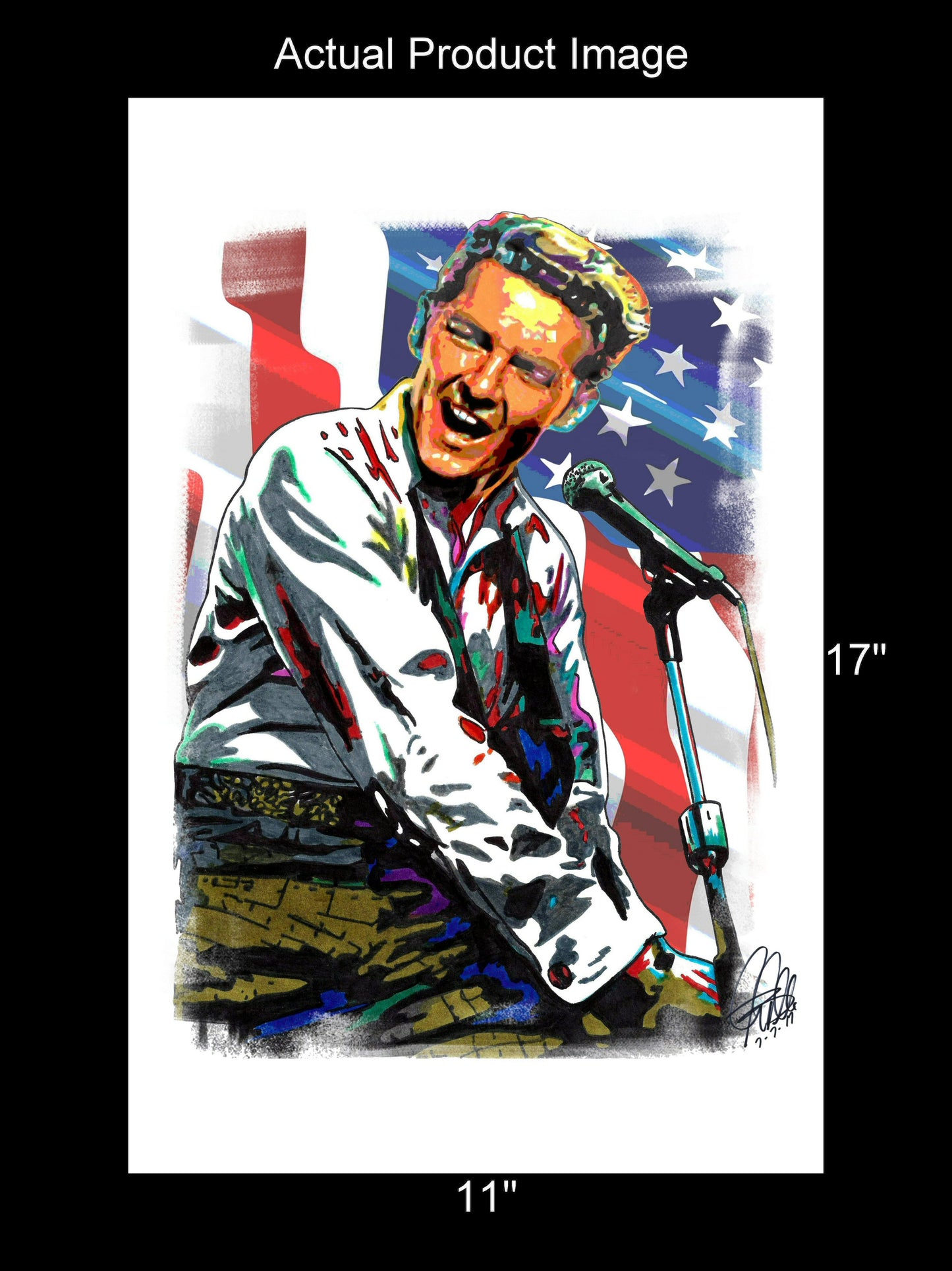 Jerry Lee Lewis Singer Rock and Roll Blues Music Poster Print Wall Art 11x17