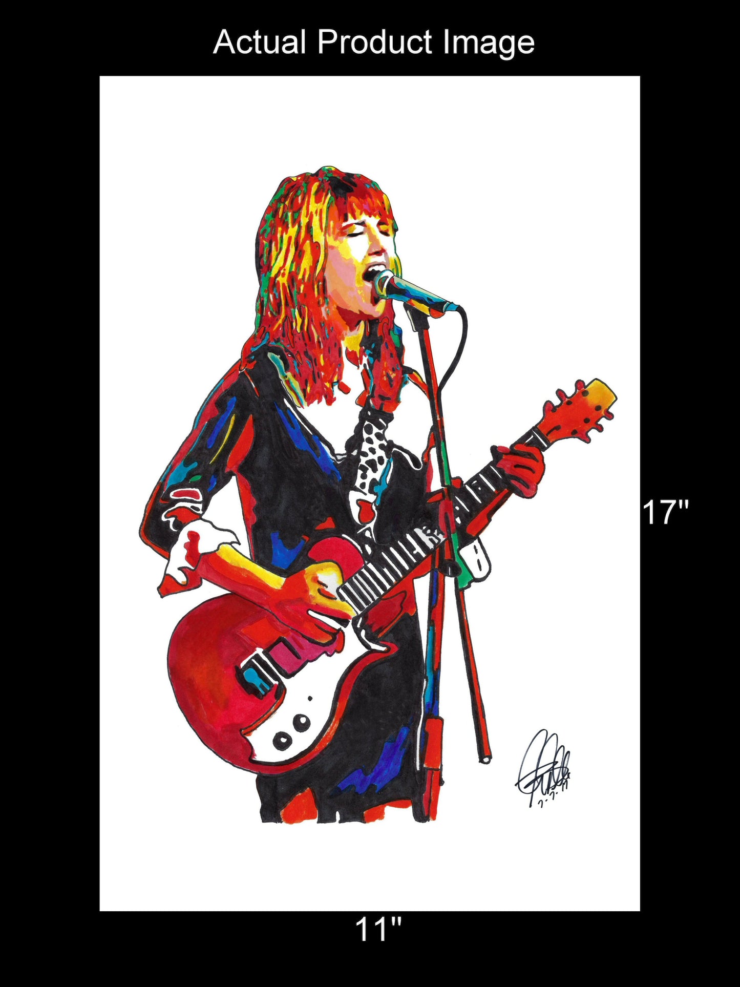 Kim Shattuck The Muffs Guitar Punk Rock Music Poster Print Wall Art 11x17