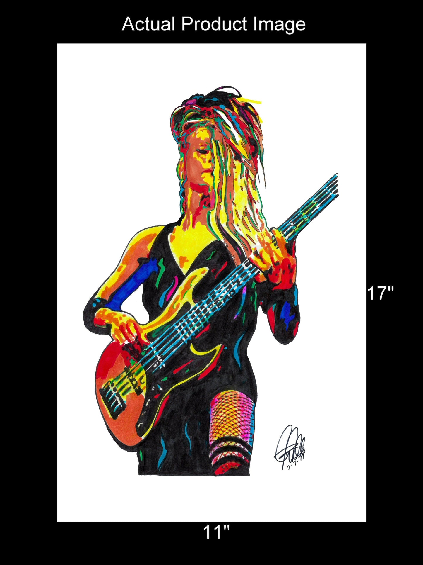 Tanya OCallaghan Bass Hard Rock Heavy Metal Music Print Poster Wall Art 11x17