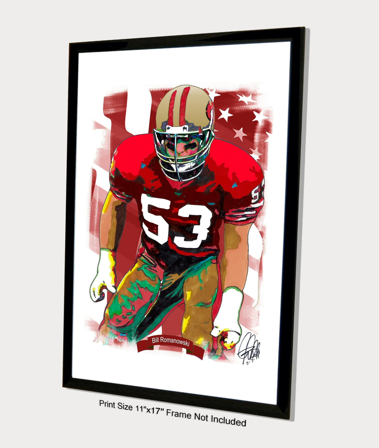 Bill Romanowski San Francisco 49ers Football Sports Poster Print Wall Art 11x17