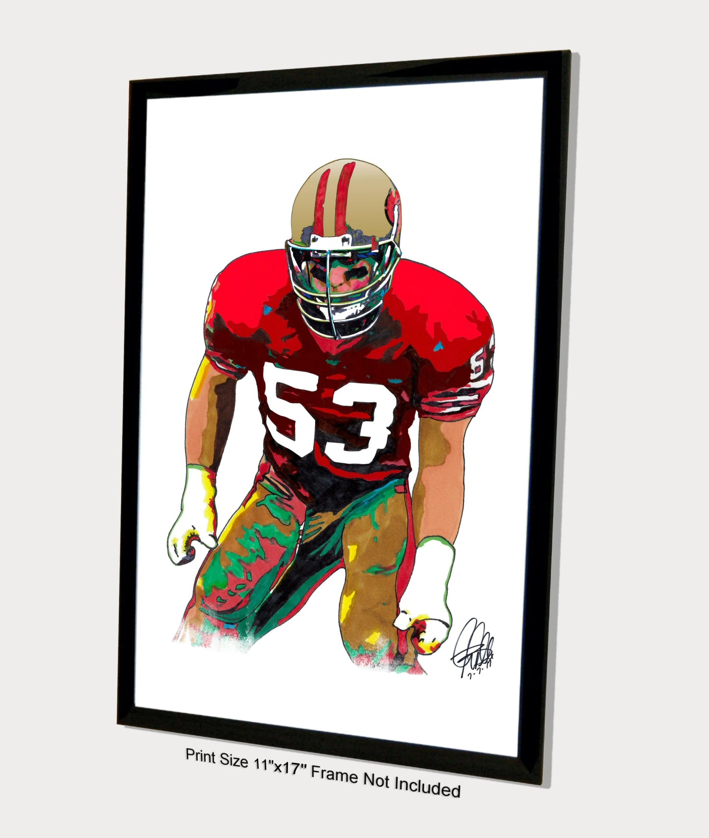 Bill Romanowski San Francisco 49ers Football LB Poster Print Wall Art 11x17