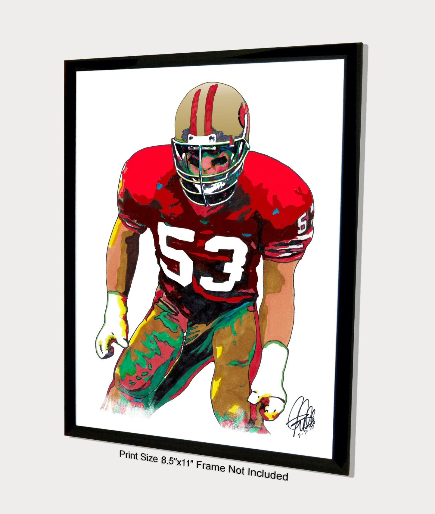 Bill Romanowski San Francisco 49ers Football LB Poster Print Wall Art 8.5x11