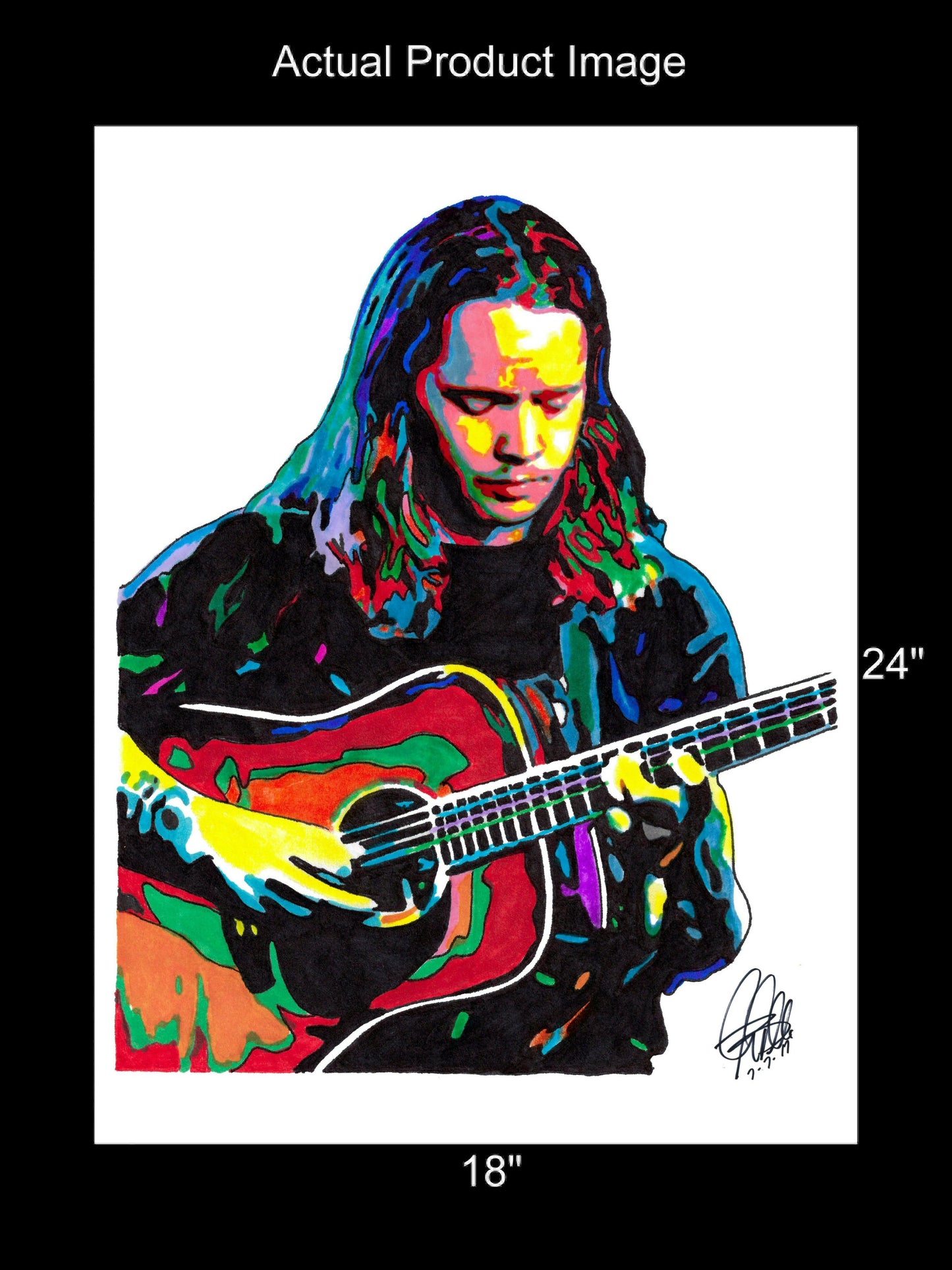 Billy Strings Guitar Bluegrass Outlaw Country Music Poster Print Wall Art 18x24