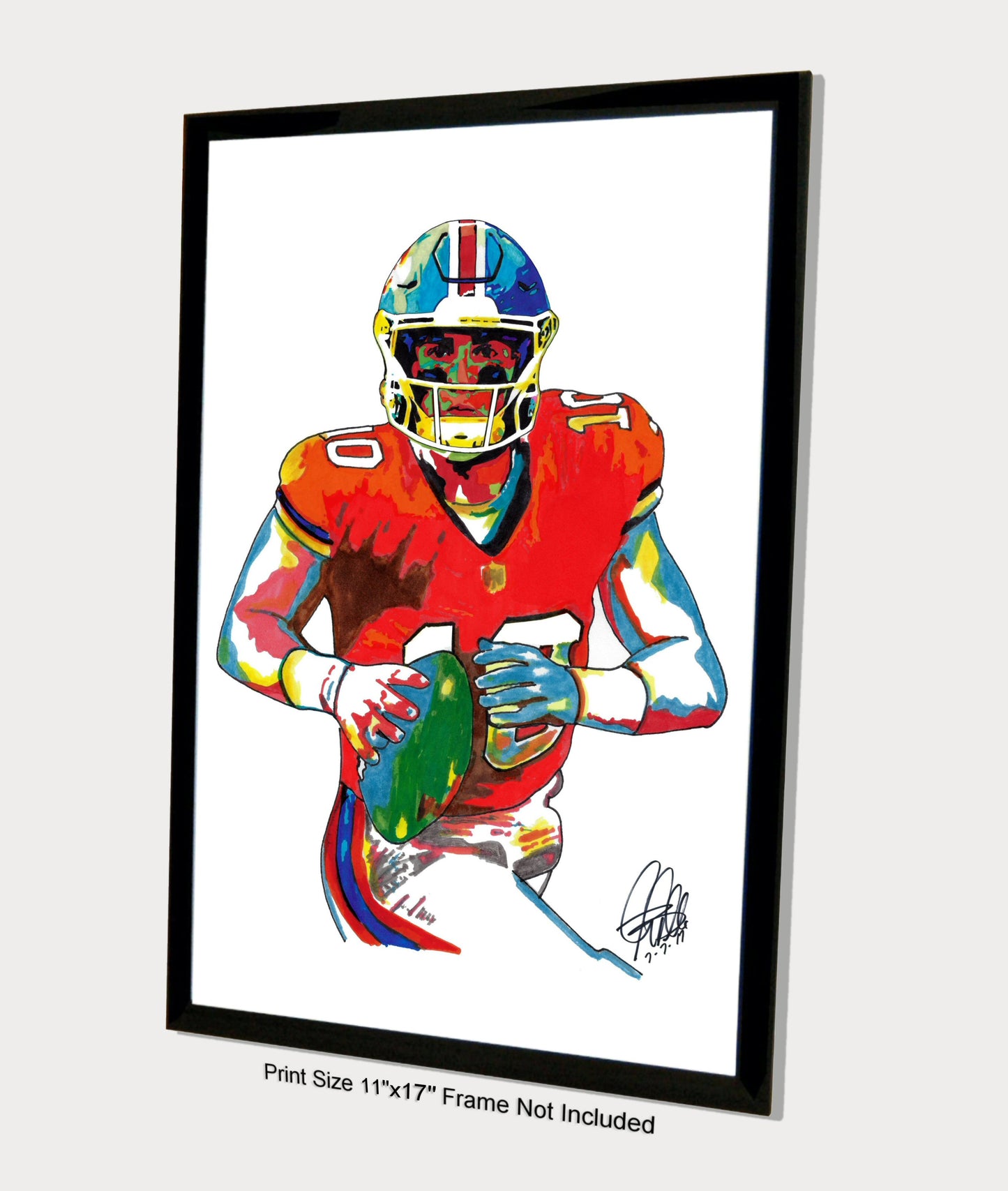 Bo Nix Denver Broncos Football Sports Poster Print Wall Art 11x17