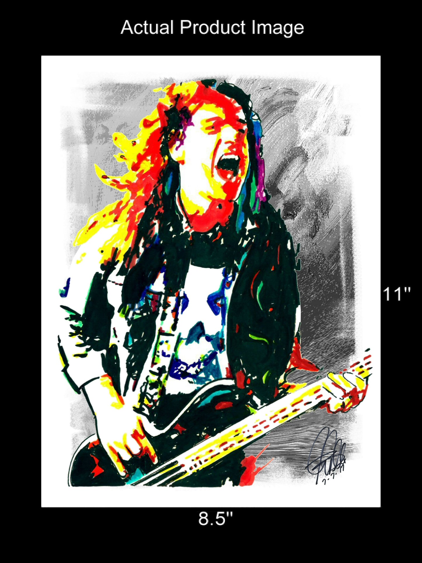 Cliff Burton Metallica Bass Metal Hard Rock Music Print Poster Wall Art 8.5x11