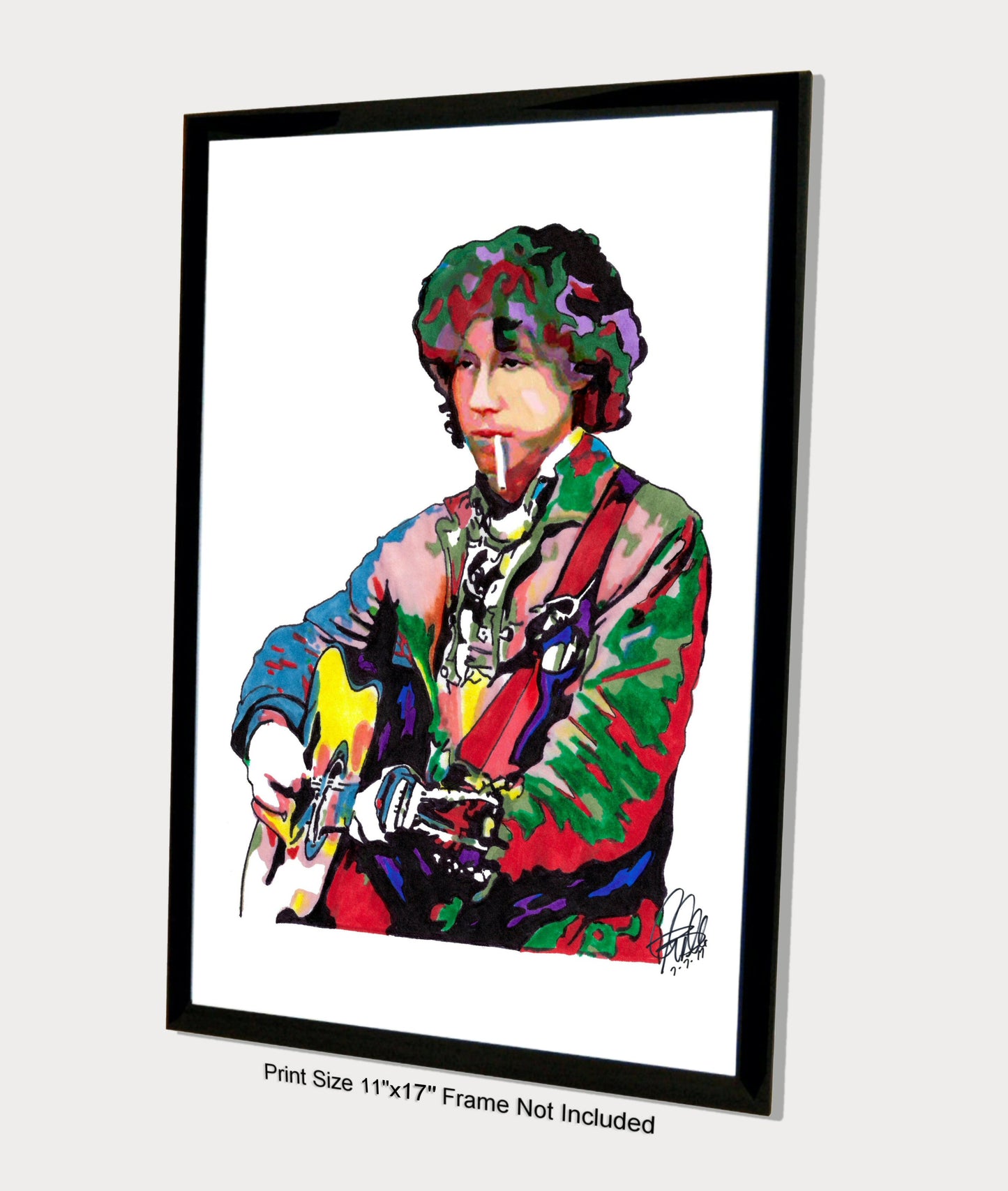 Arlo Guthrie Guitar Folk Rock Music Poster Print Wall Art 11x17