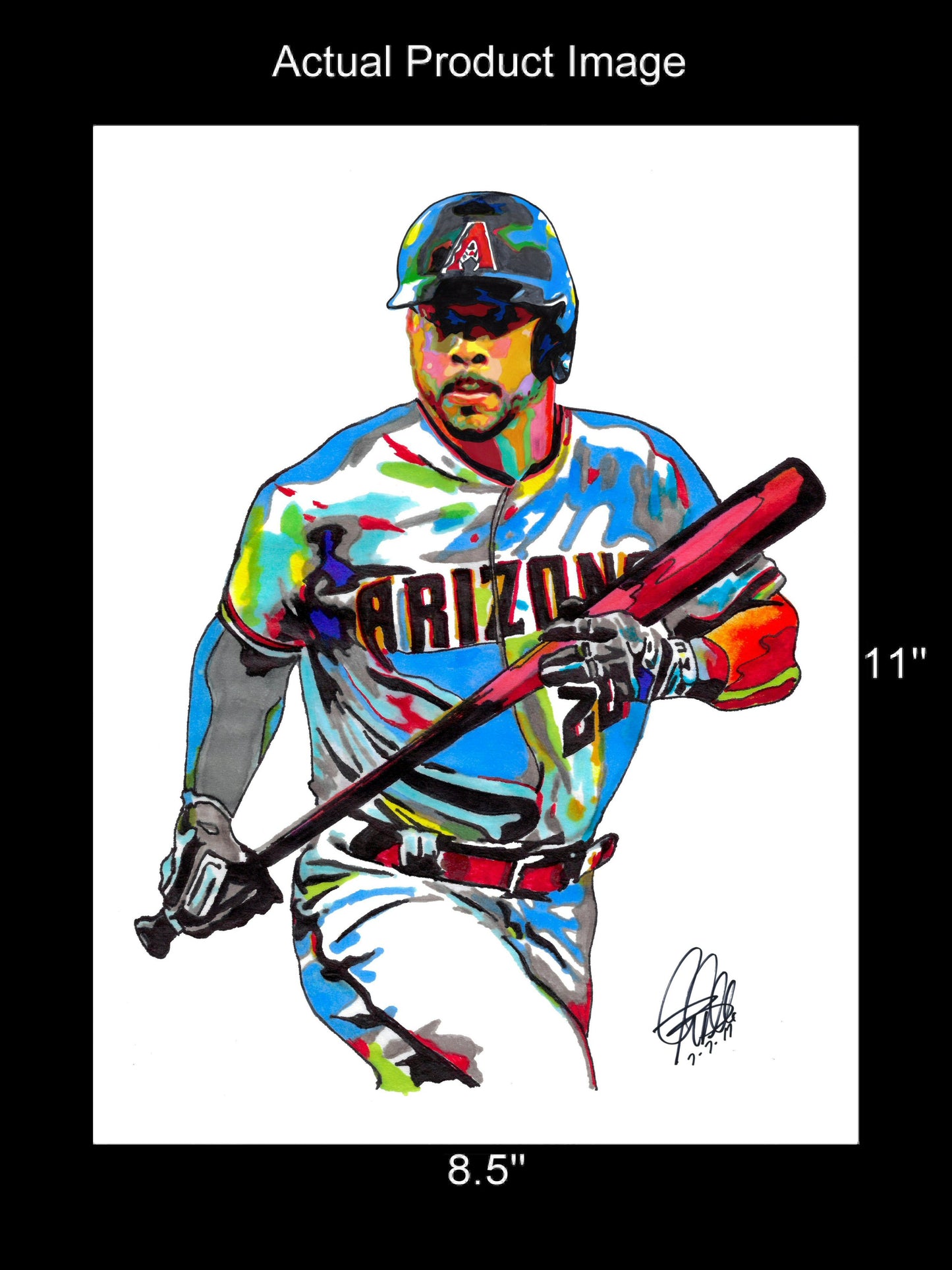 Tommy Pham Arizona Diamondbacks Baseball Outfielder Poster Print Wall Art 8.5x11